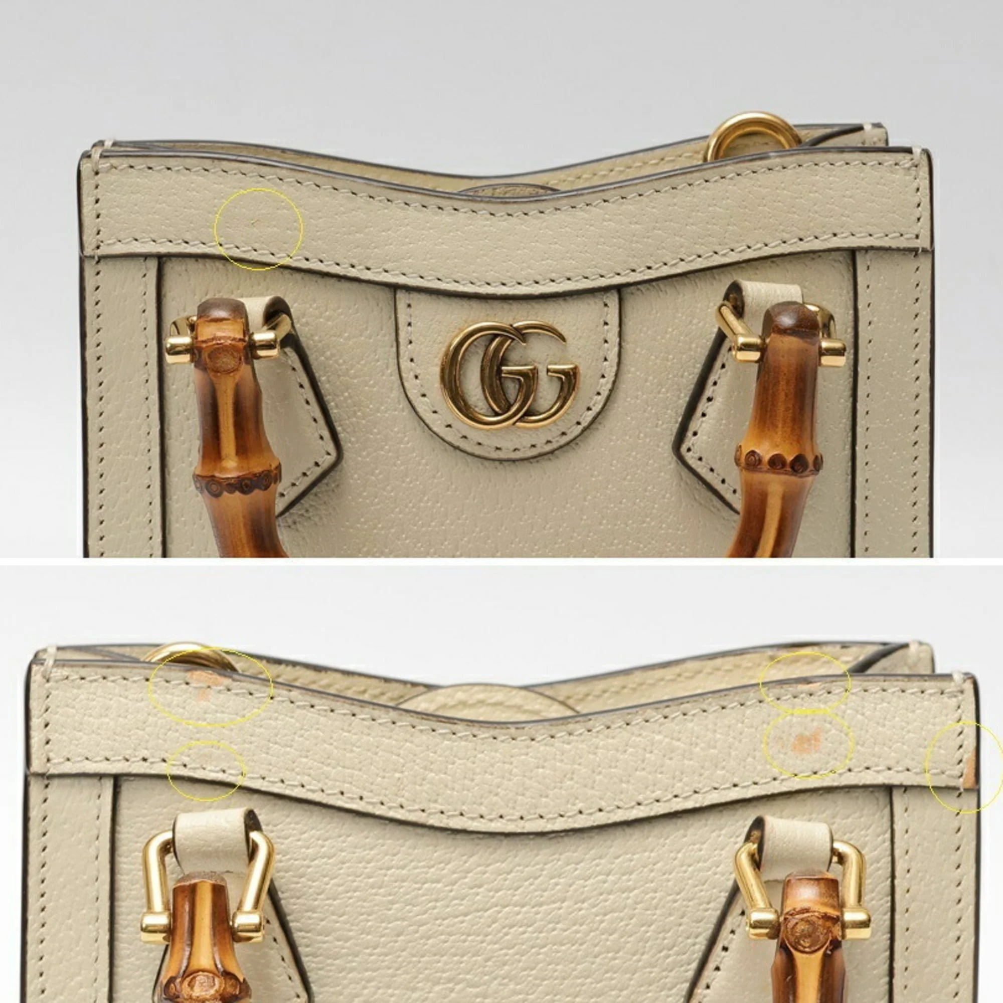 Diana NM Bamboo Handle Tote Leather Mini - Image 5