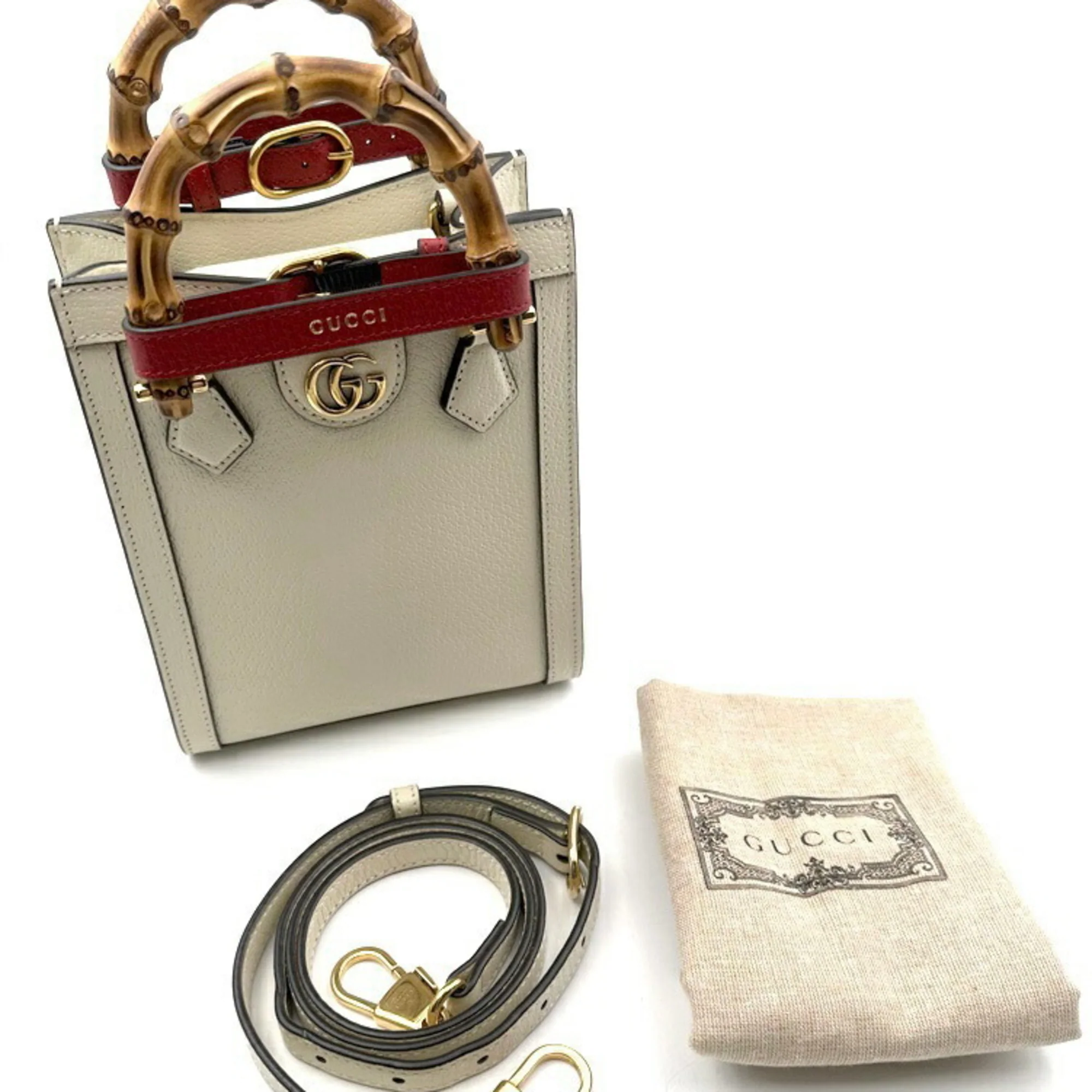 Diana NM Bamboo Handle Tote Leather Mini - Image 8