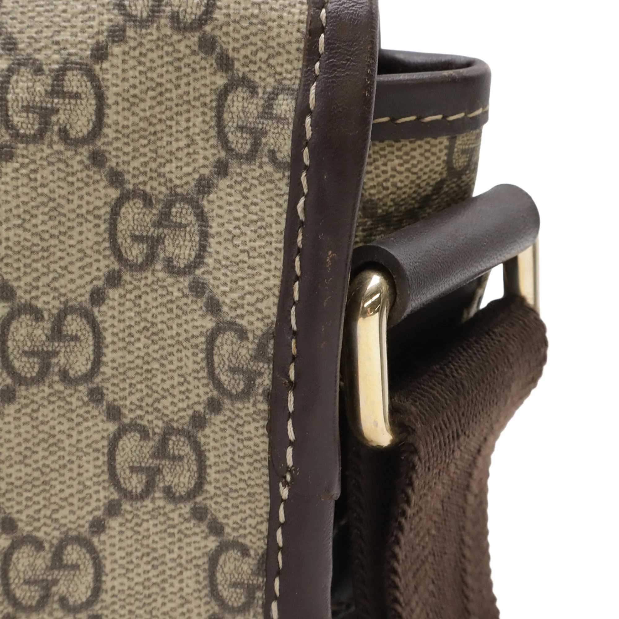 Double Buckle Messenger Bag GG Coated Canvas Large - Image 5