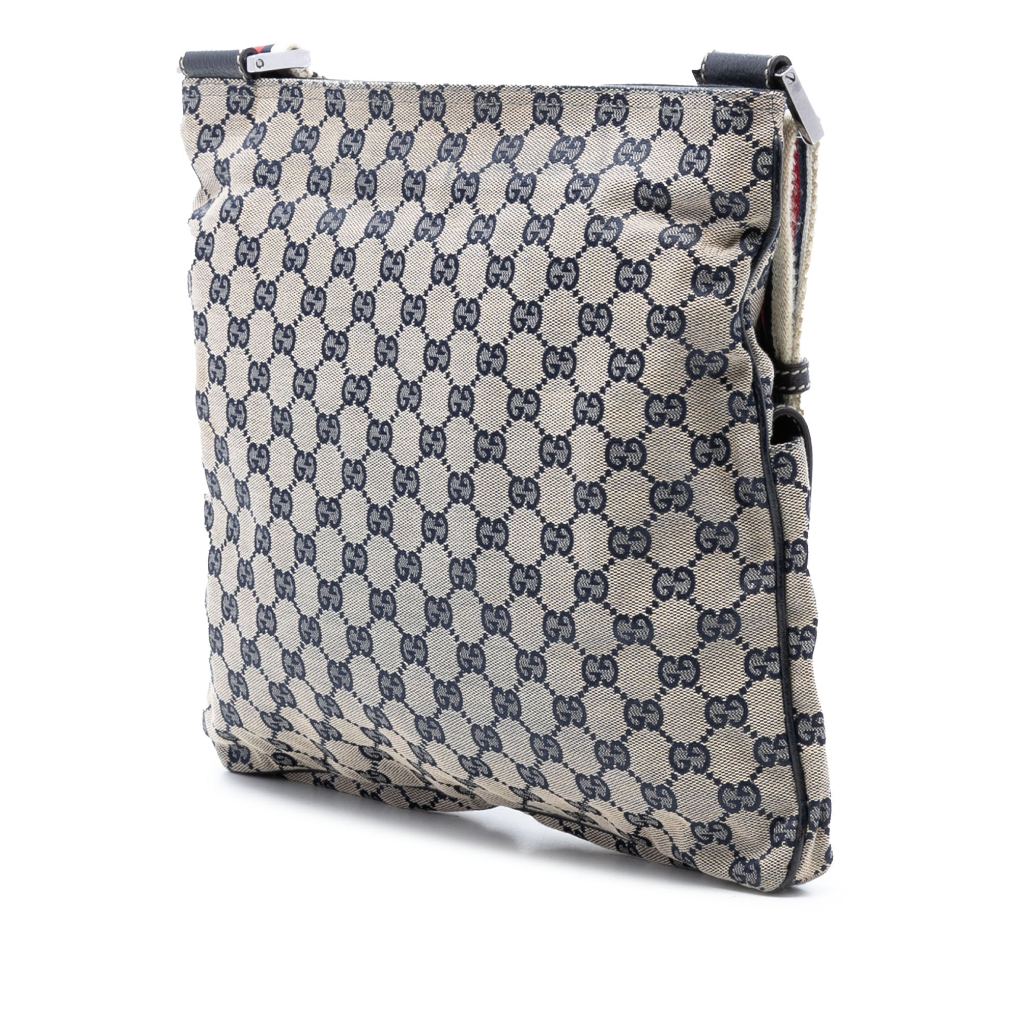 Double Pocket Web Messenger GG Canvas Medium - Image 2