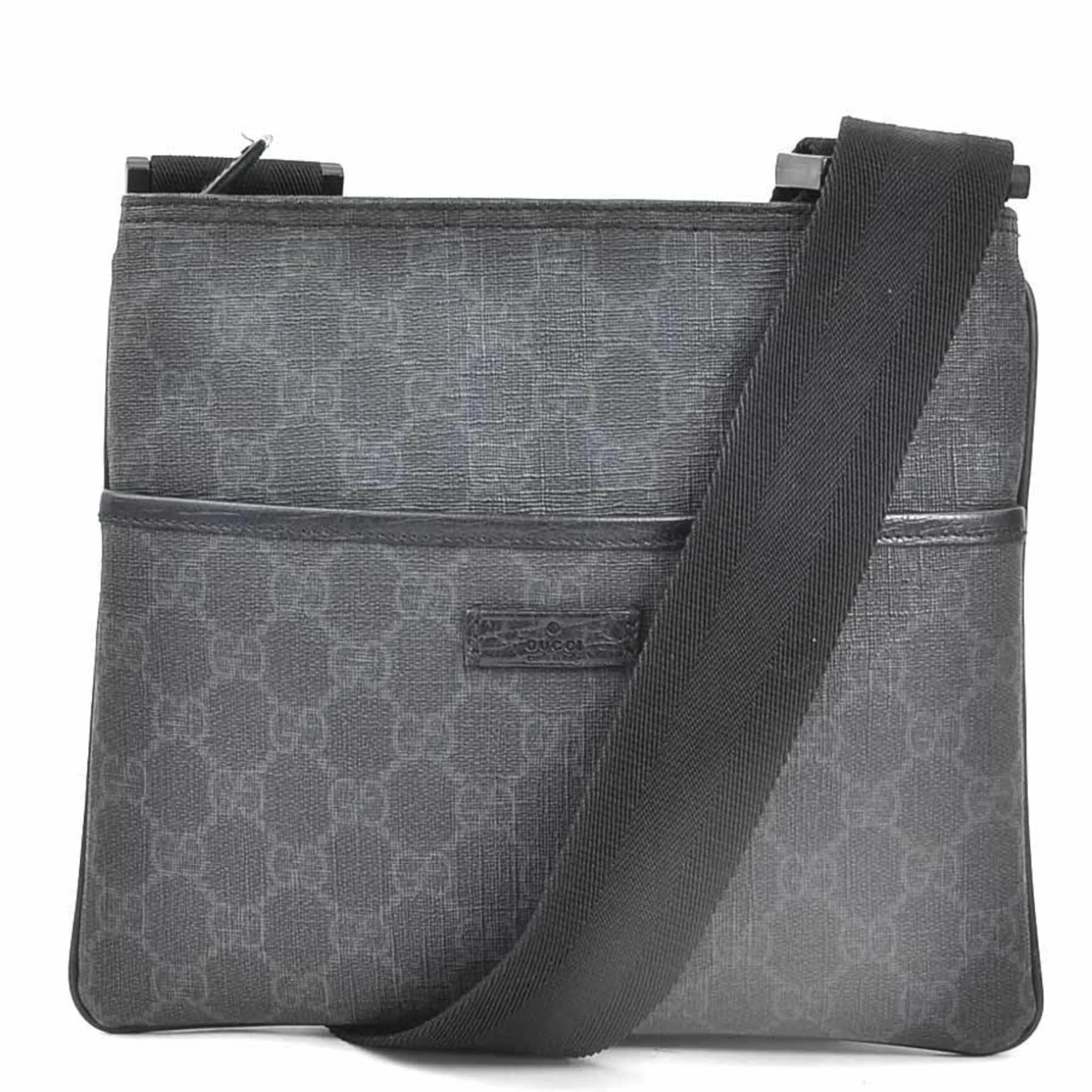 Flat Messenger Bag GG Coated Canvas Small