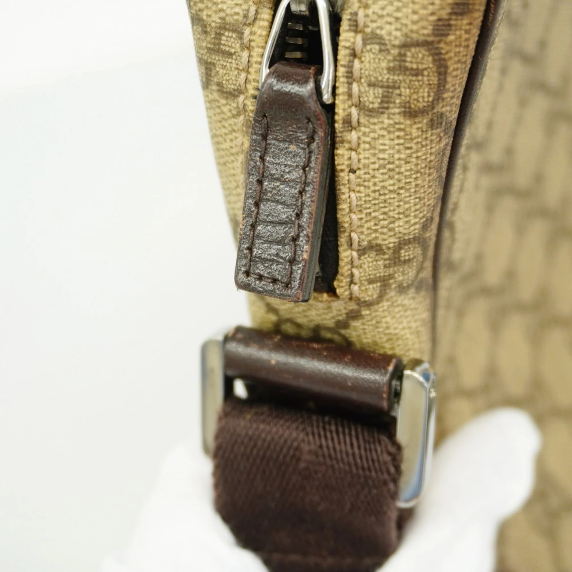 Front Pocket Messenger GG Coated Canvas Small - Image 8