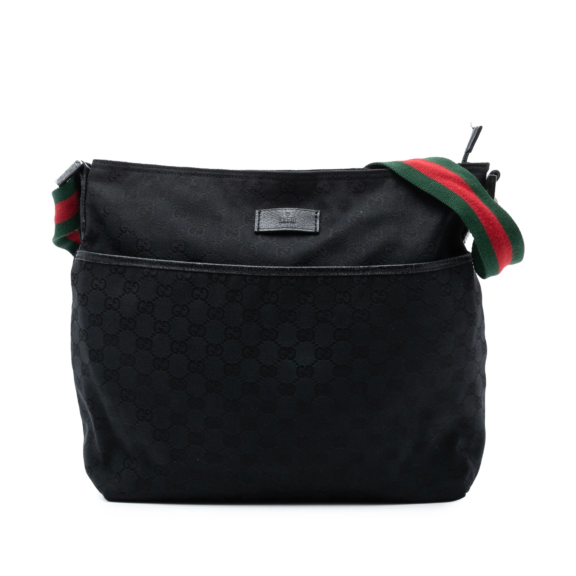 Front Pocket Web Messenger GG Canvas Medium
