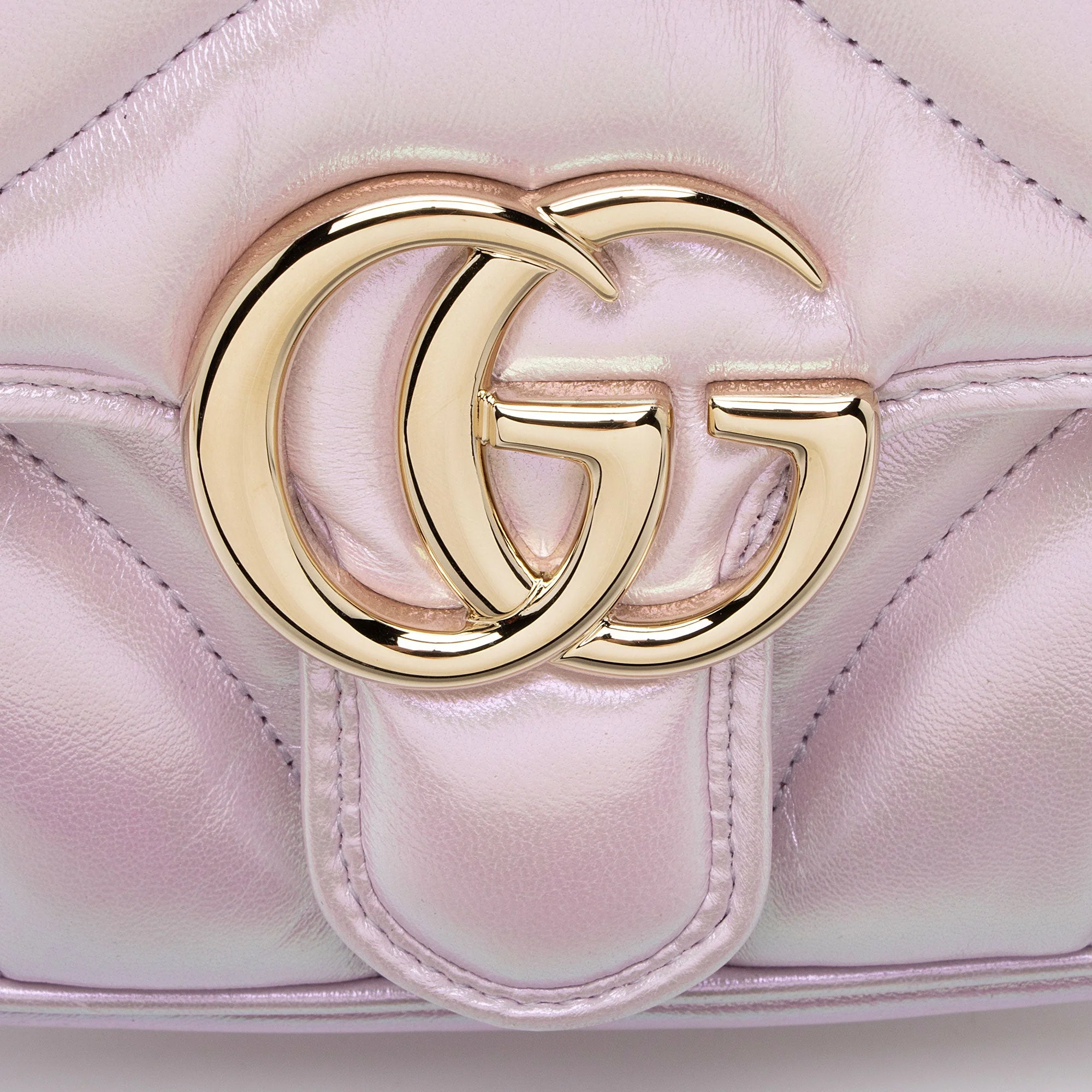 GG Marmont Square Flap Bag Chevron Iridescent Leather Mini - Image 9