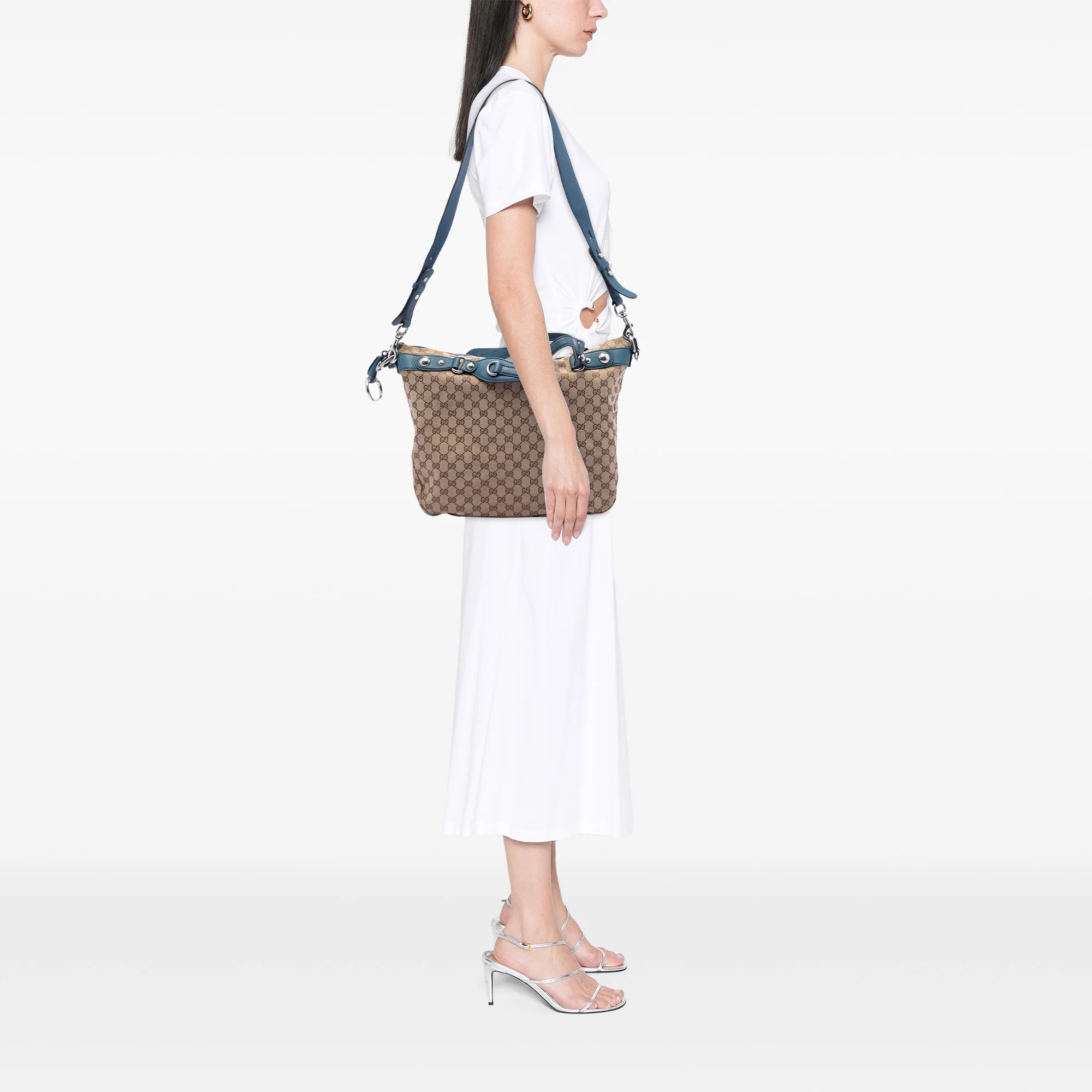 Icon Bit Top Handle Bag GG Canvas Large - Image 7