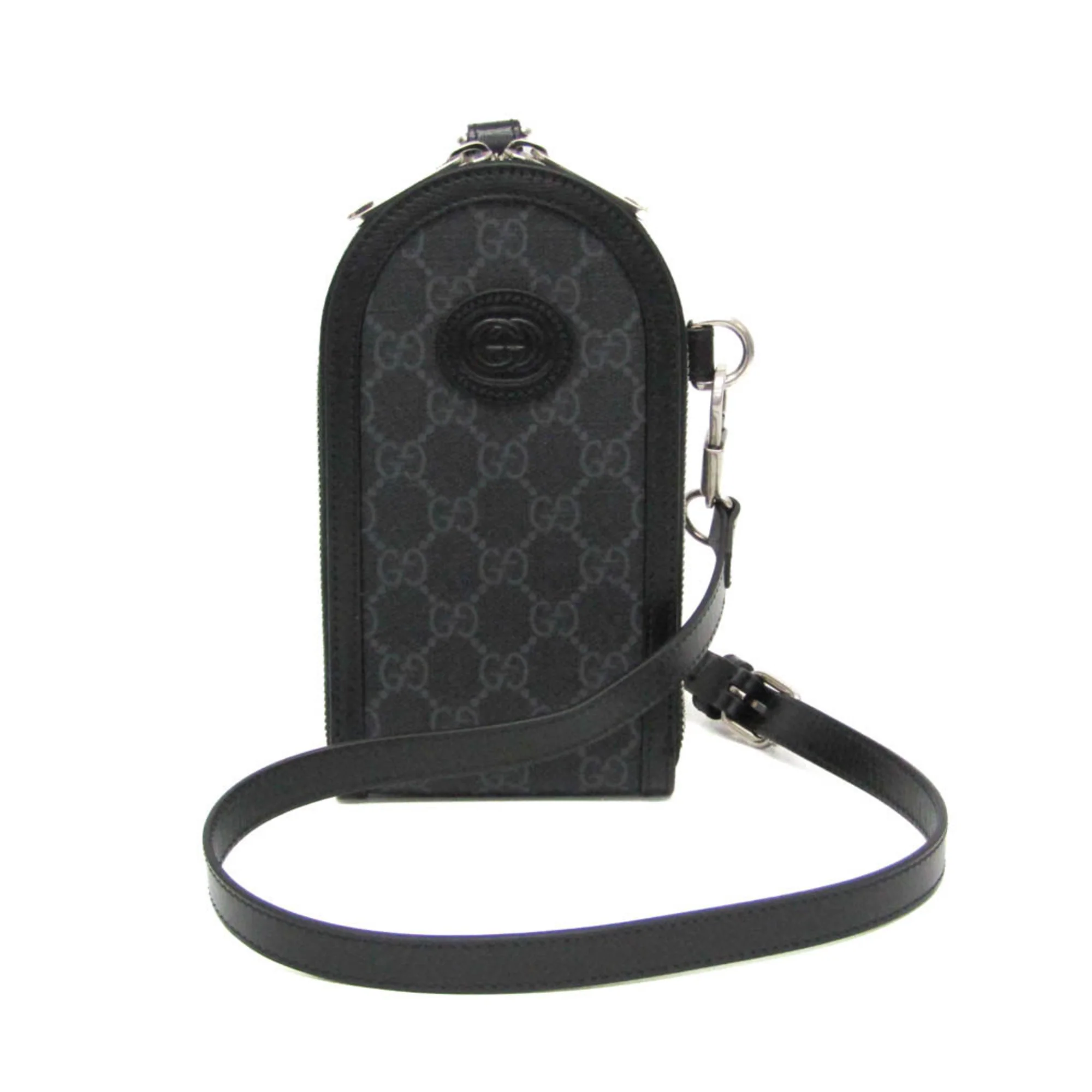 Interlocking G Patch Top Handle Crossbody Bag GG Coated Canvas Mini