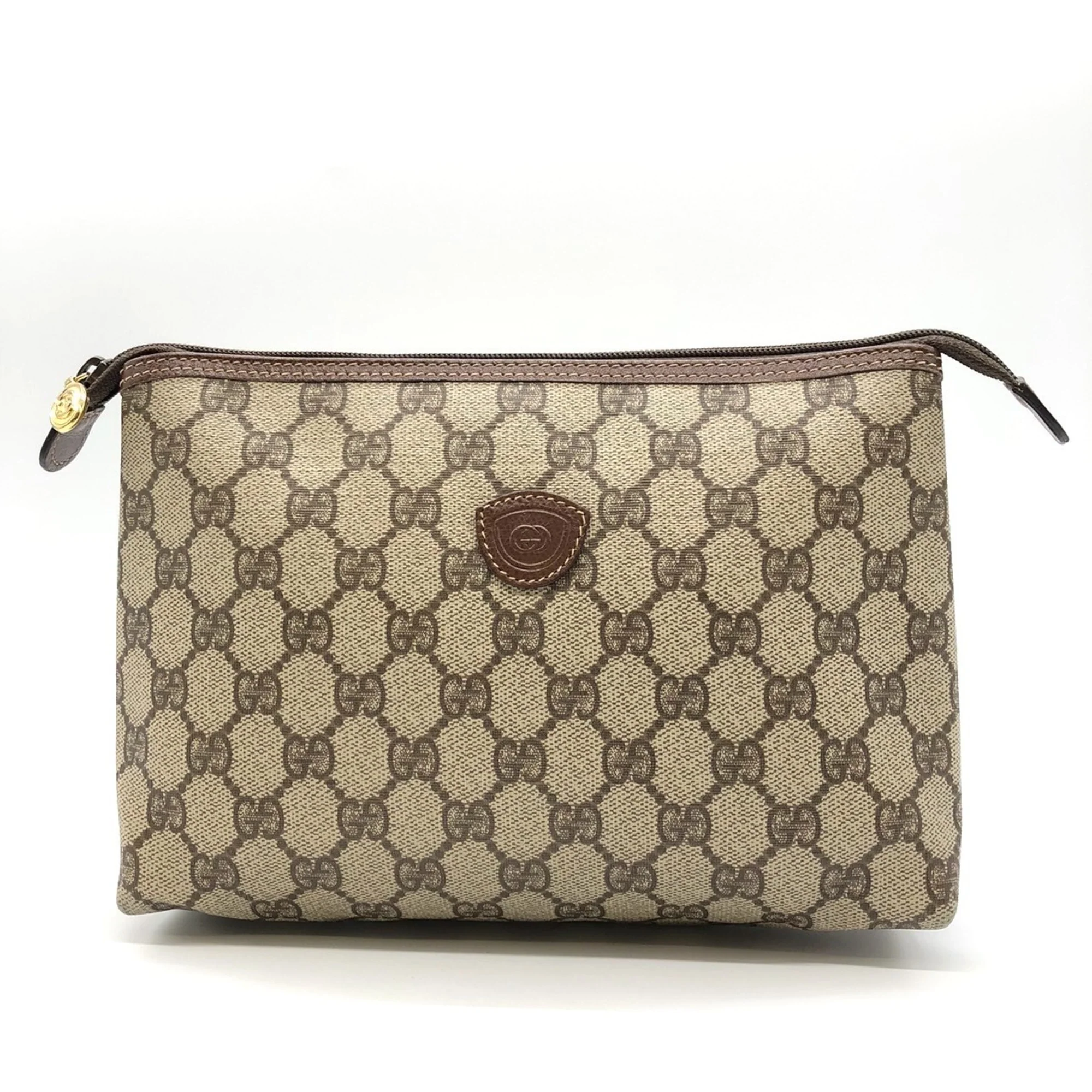 Interlocking G Patch Wristlet Messenger Bag GG Coated Canvas Small
