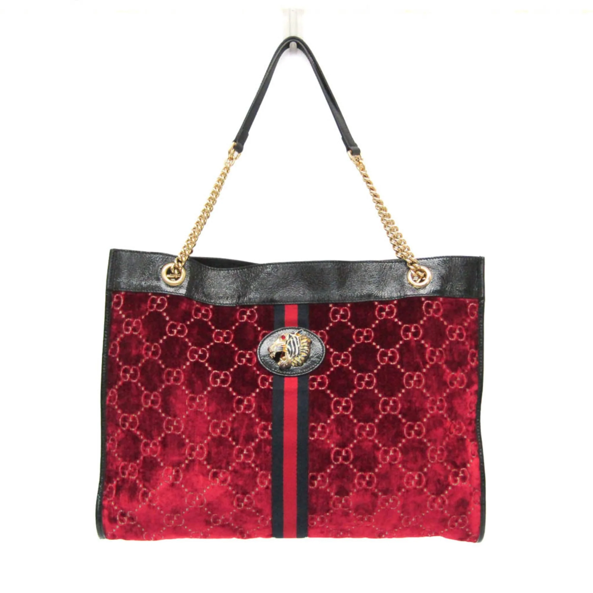 Rajah Chain Tote GG Velvet Large