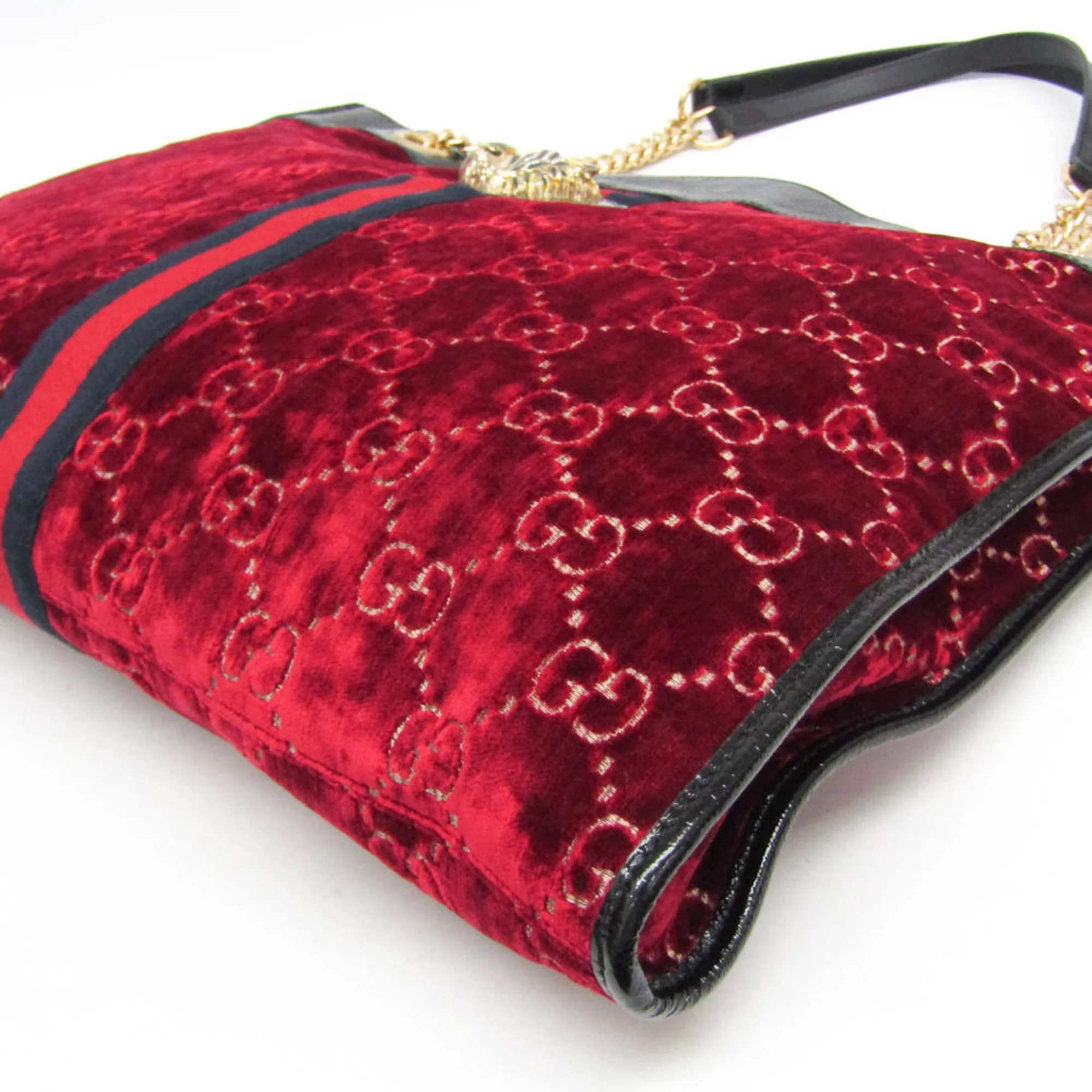 Rajah Chain Tote GG Velvet Large - Image 5