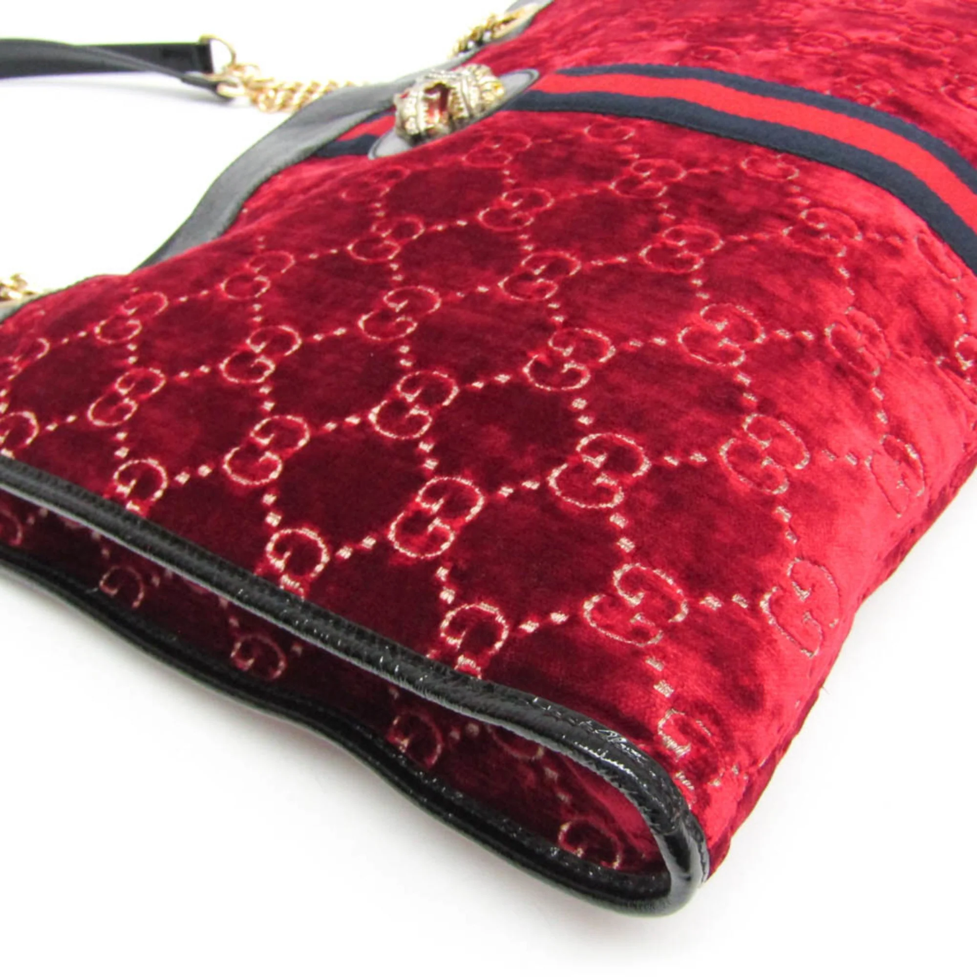 Rajah Chain Tote GG Velvet Large - Image 6