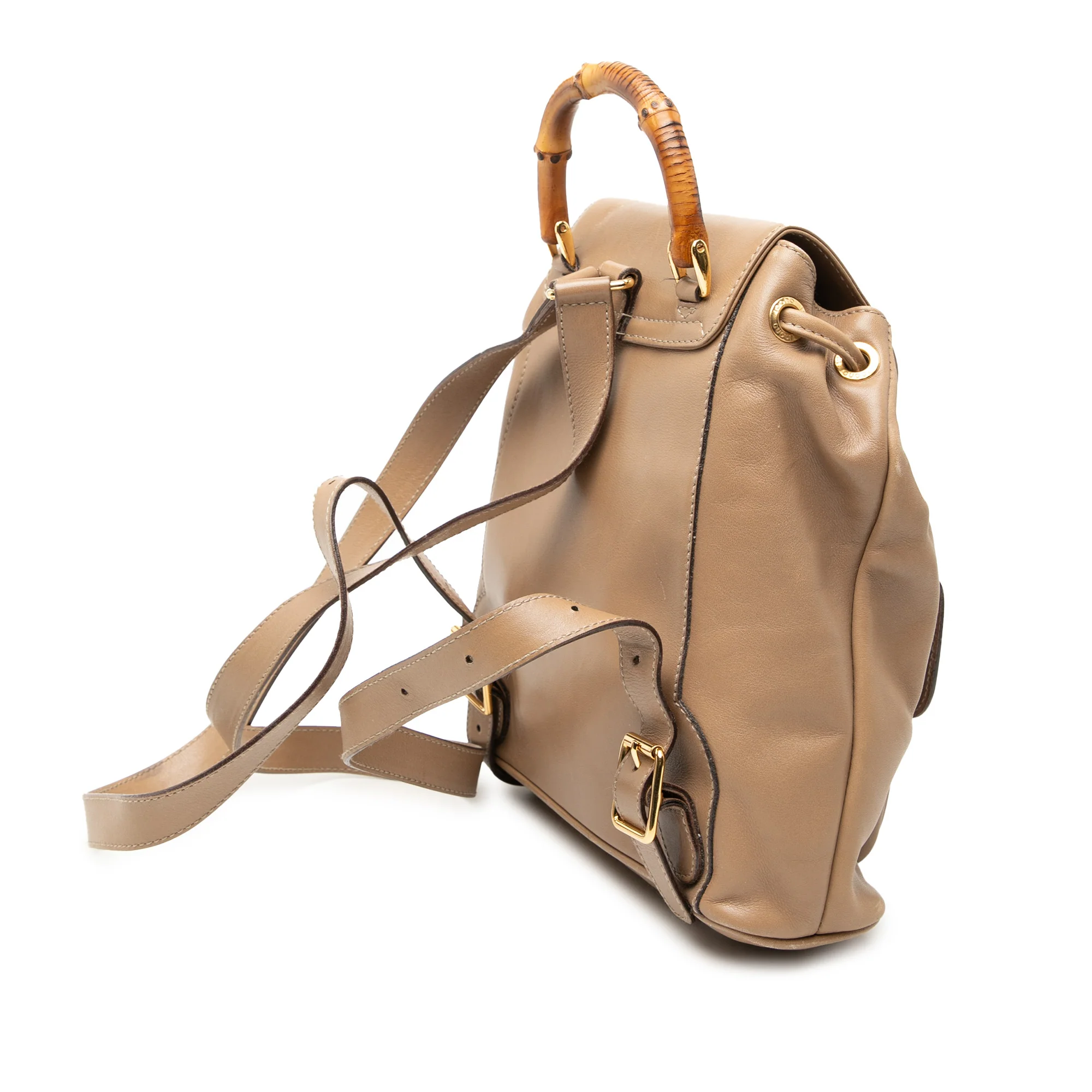Vintage Bamboo Backpack Leather Medium - Image 2