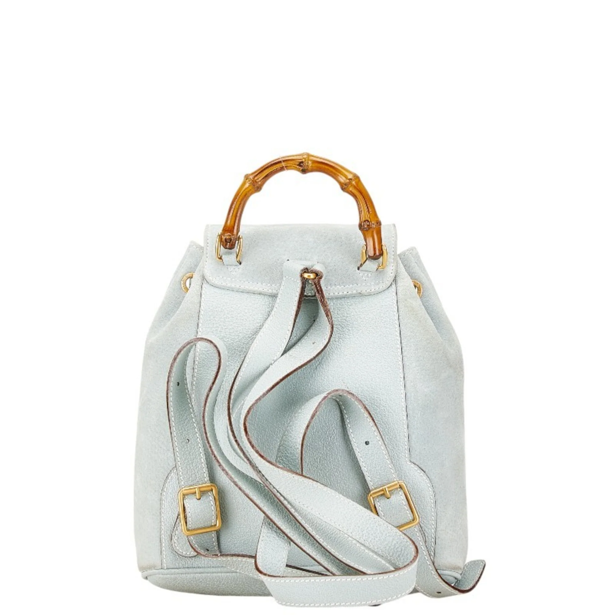 Vintage Bamboo Backpack Suede Mini - Image 3