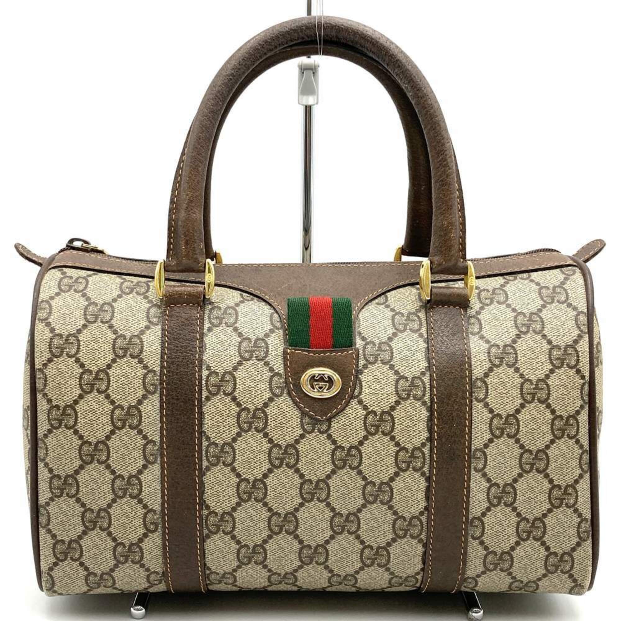 Vintage Interlocking G Boston Bag GG Coated Canvas Medium