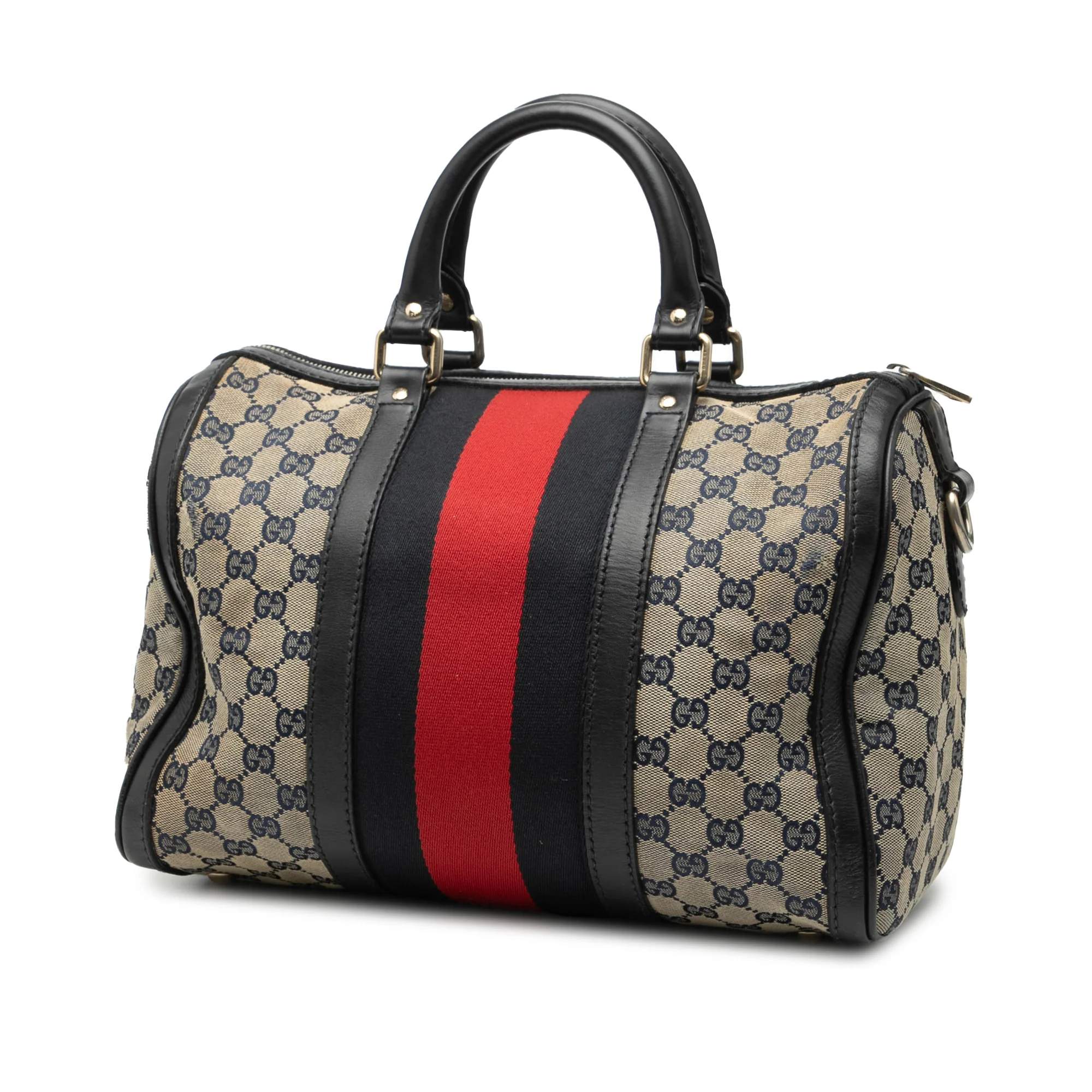 Vintage Web Boston Bag GG Canvas Medium - Image 2