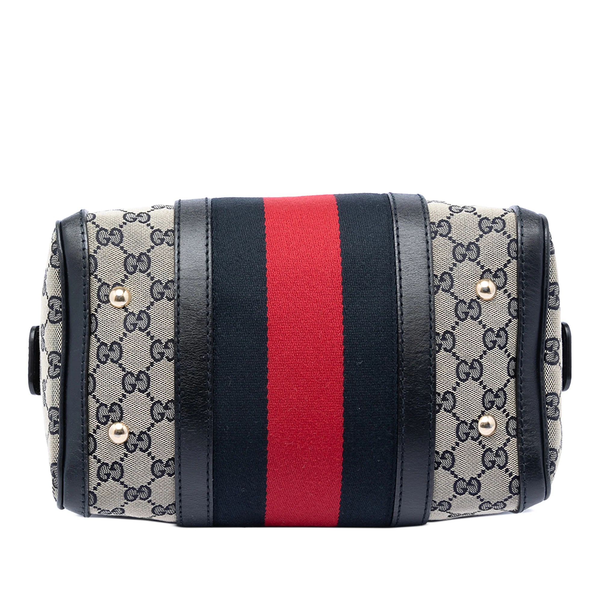 Vintage Web Boston Bag GG Canvas Small - Image 3