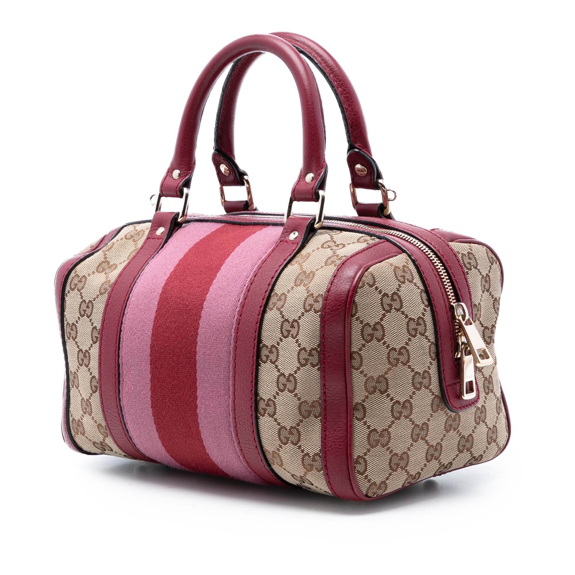 Vintage Web Boston Bag GG Canvas Small - Image 2