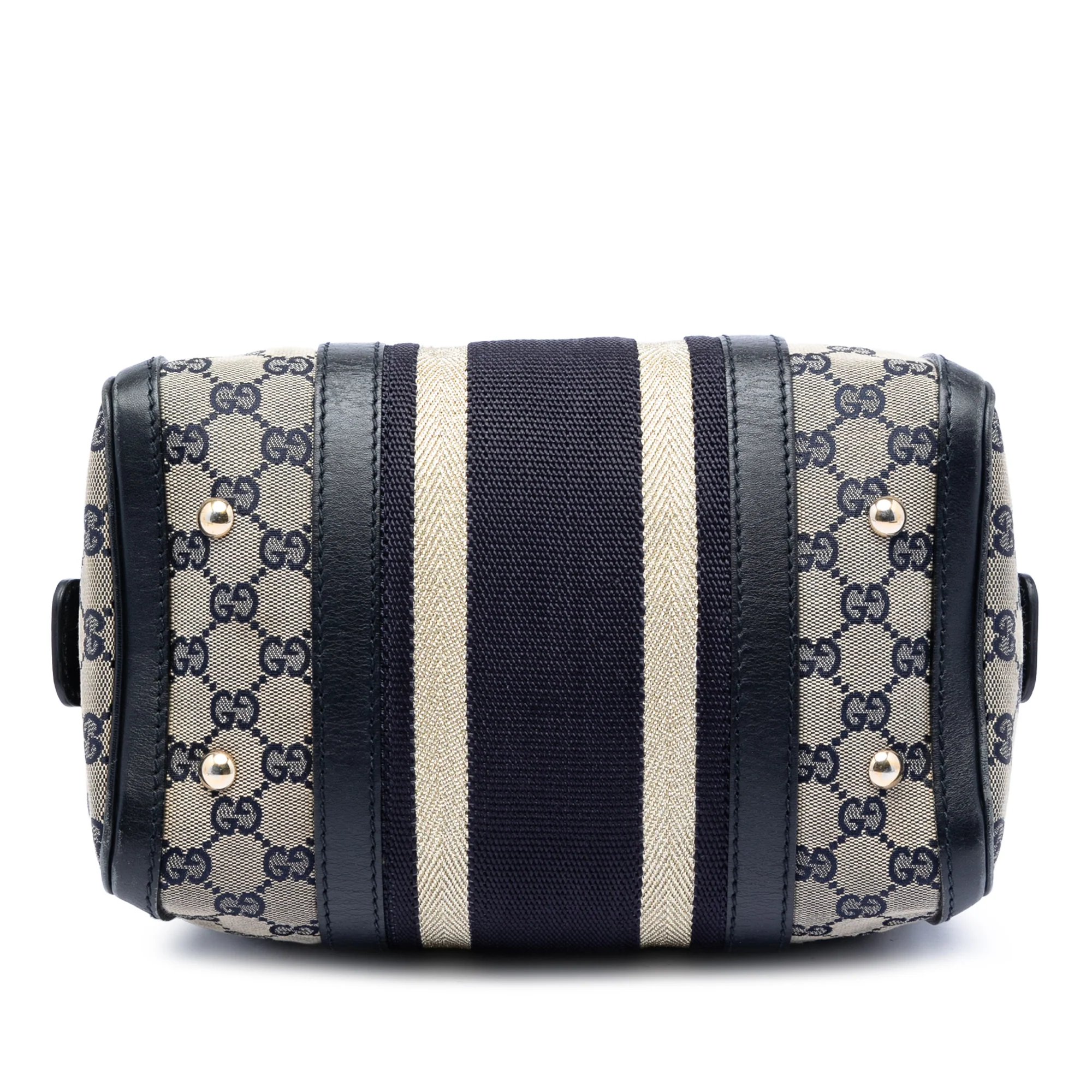 Vintage Web Boston Bag GG Canvas Small - Image 3