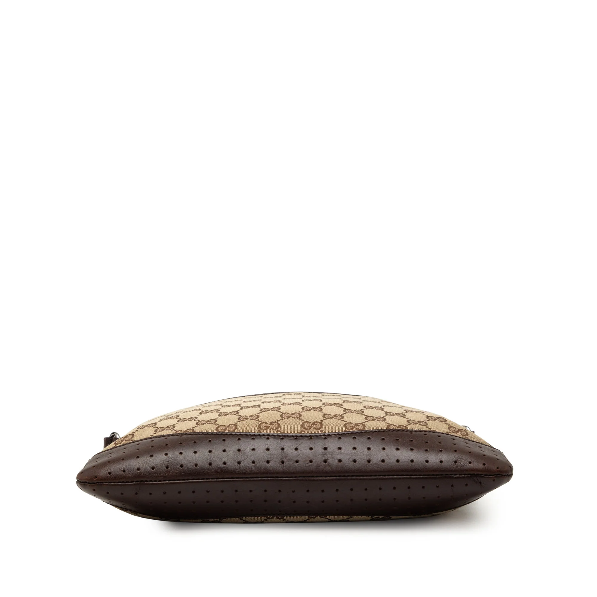 Zip Messenger Bag GG Canvas with Perforated Leather Medium - Image 3