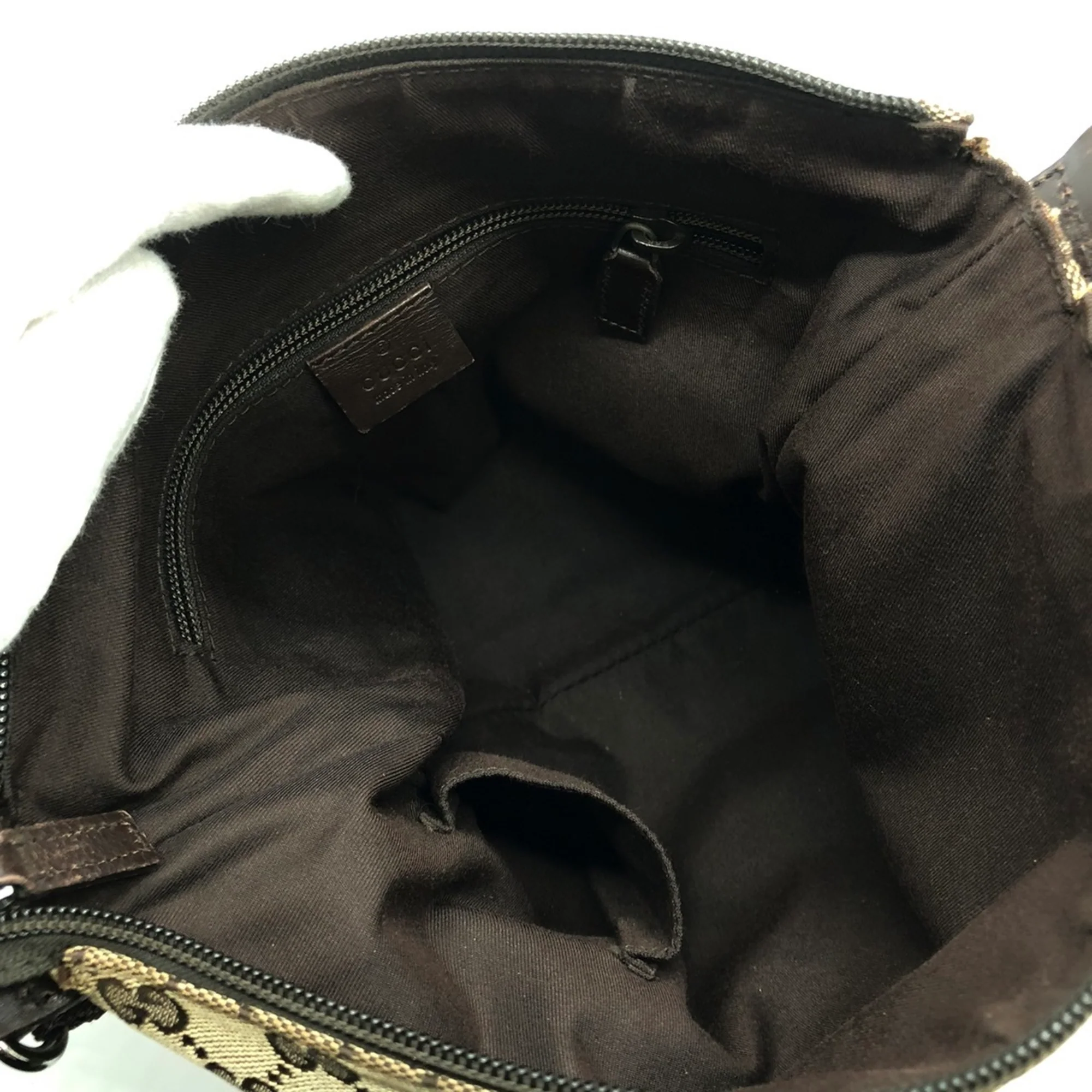 Zip Messenger Bag GG Canvas with Perforated Leather Medium - Image 7