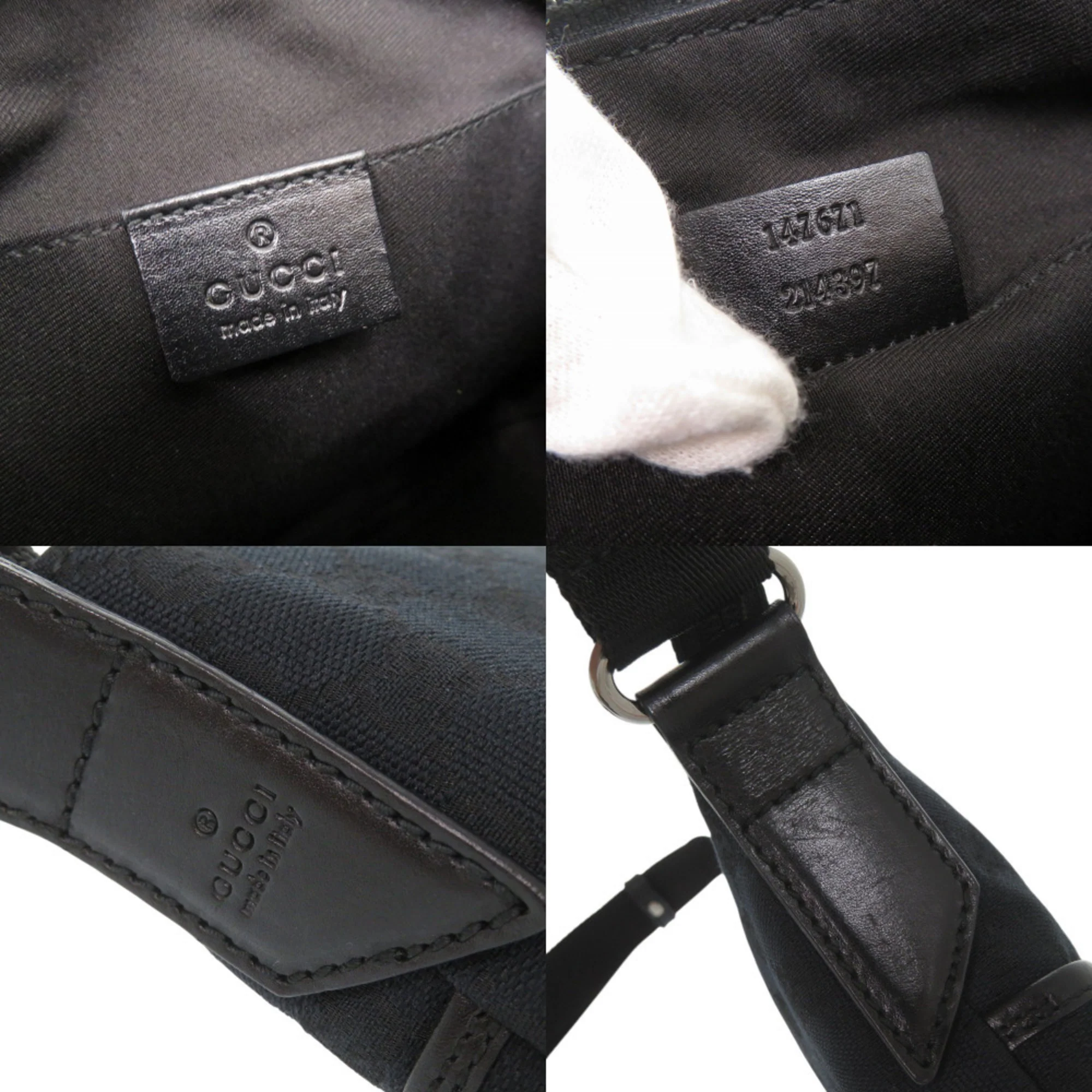 Zip Messenger Bag GG Canvas with Perforated Leather Medium - Image 9