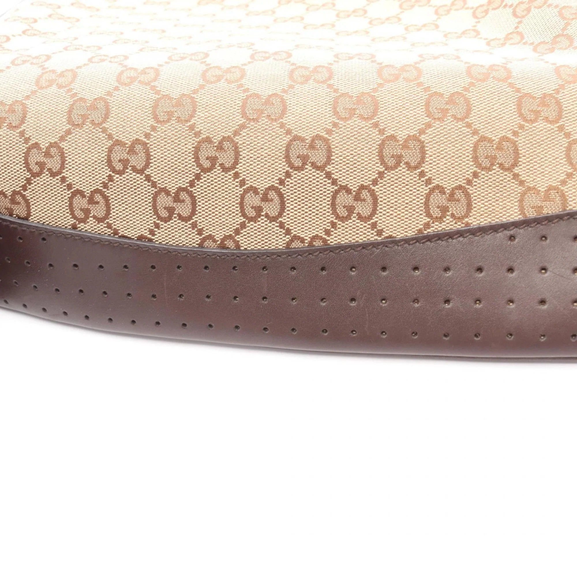 Zip Messenger Bag GG Canvas with Perforated Leather Medium - Image 6