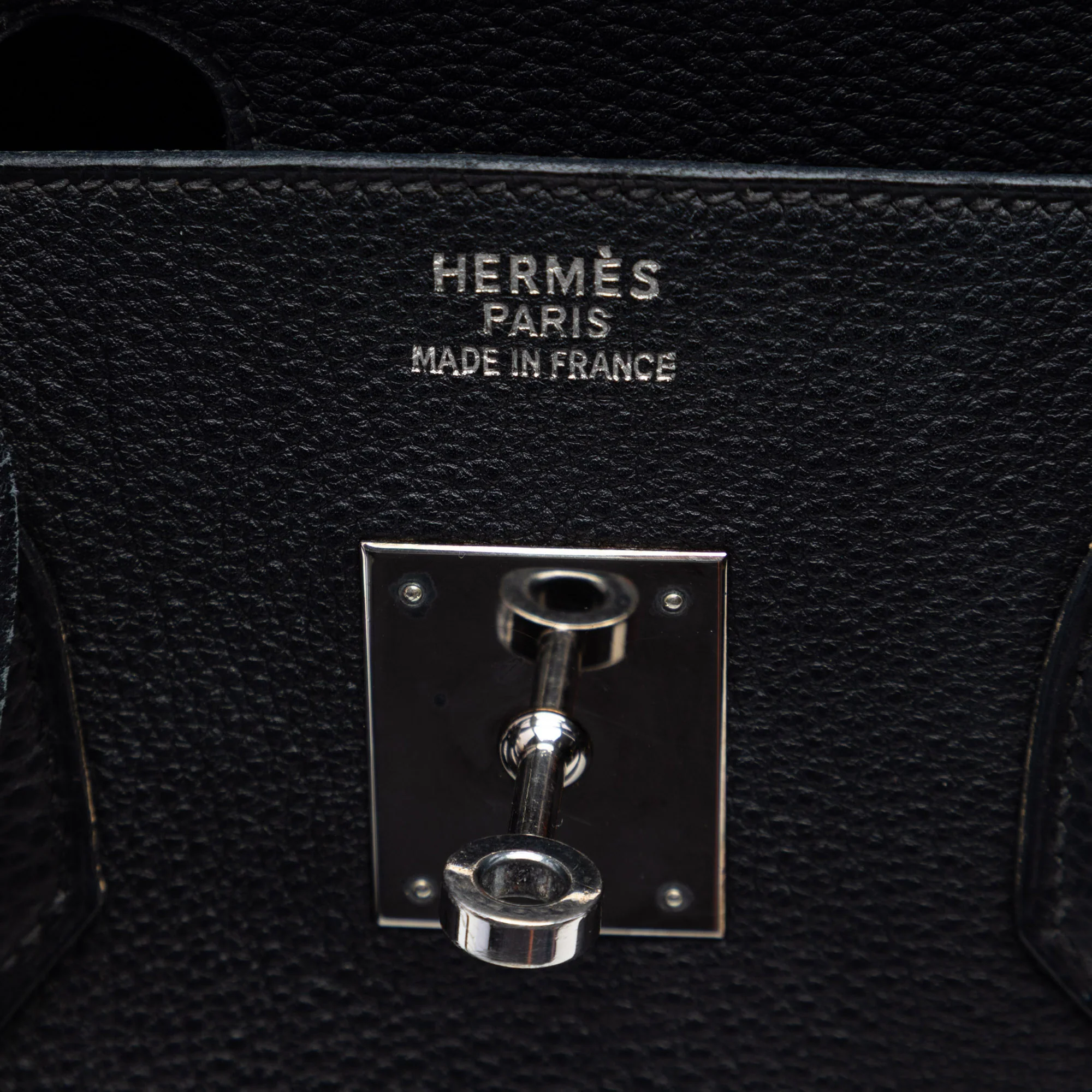 Birkin Handbag Black Togo with Palladium Hardware 35 - Image 5