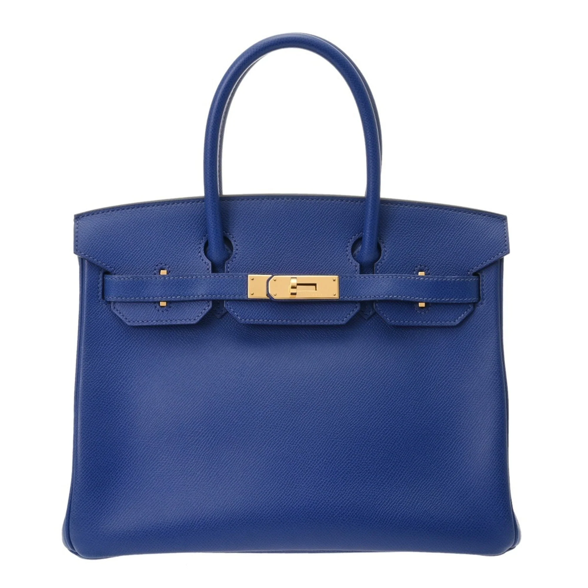 Birkin Handbag Blue Epsom with Gold Hardware 30 - Image 2