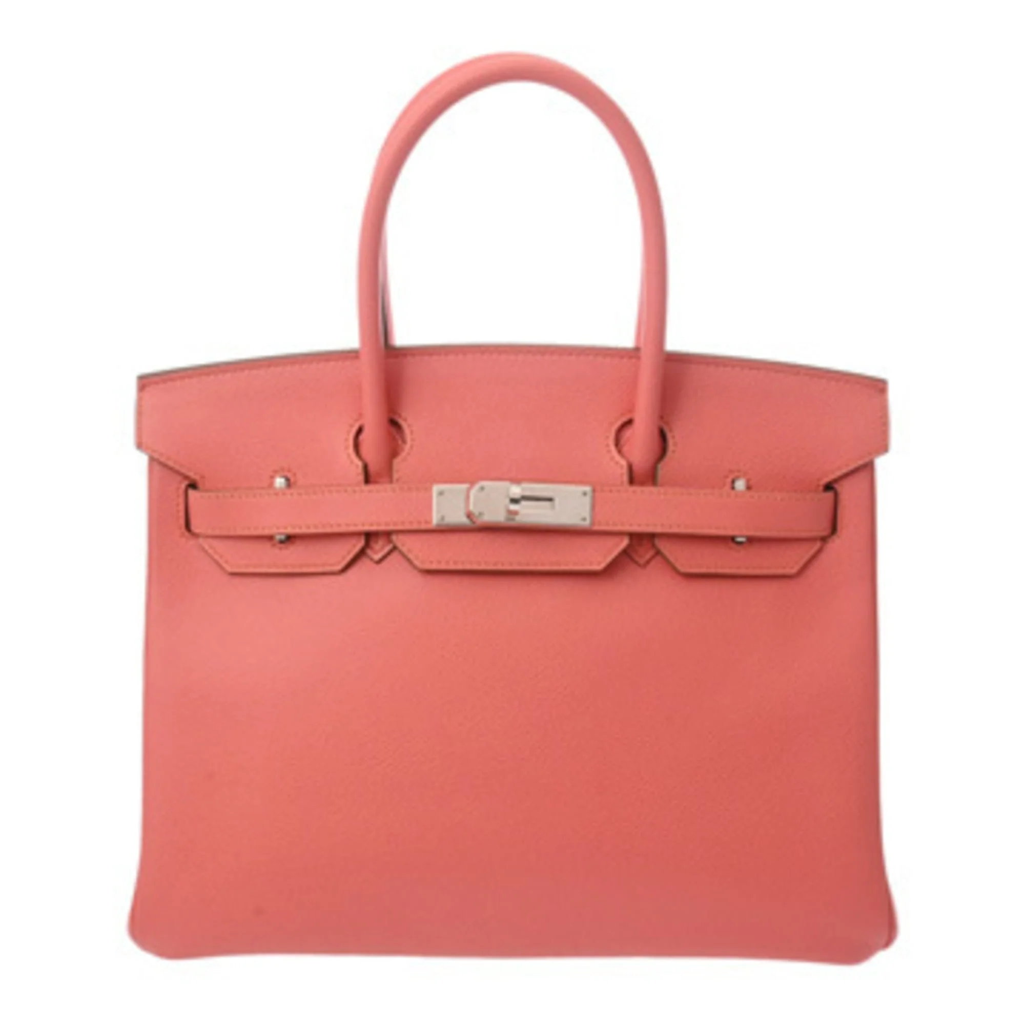 Birkin Handbag Pink Epsom with Palladium Hardware 30