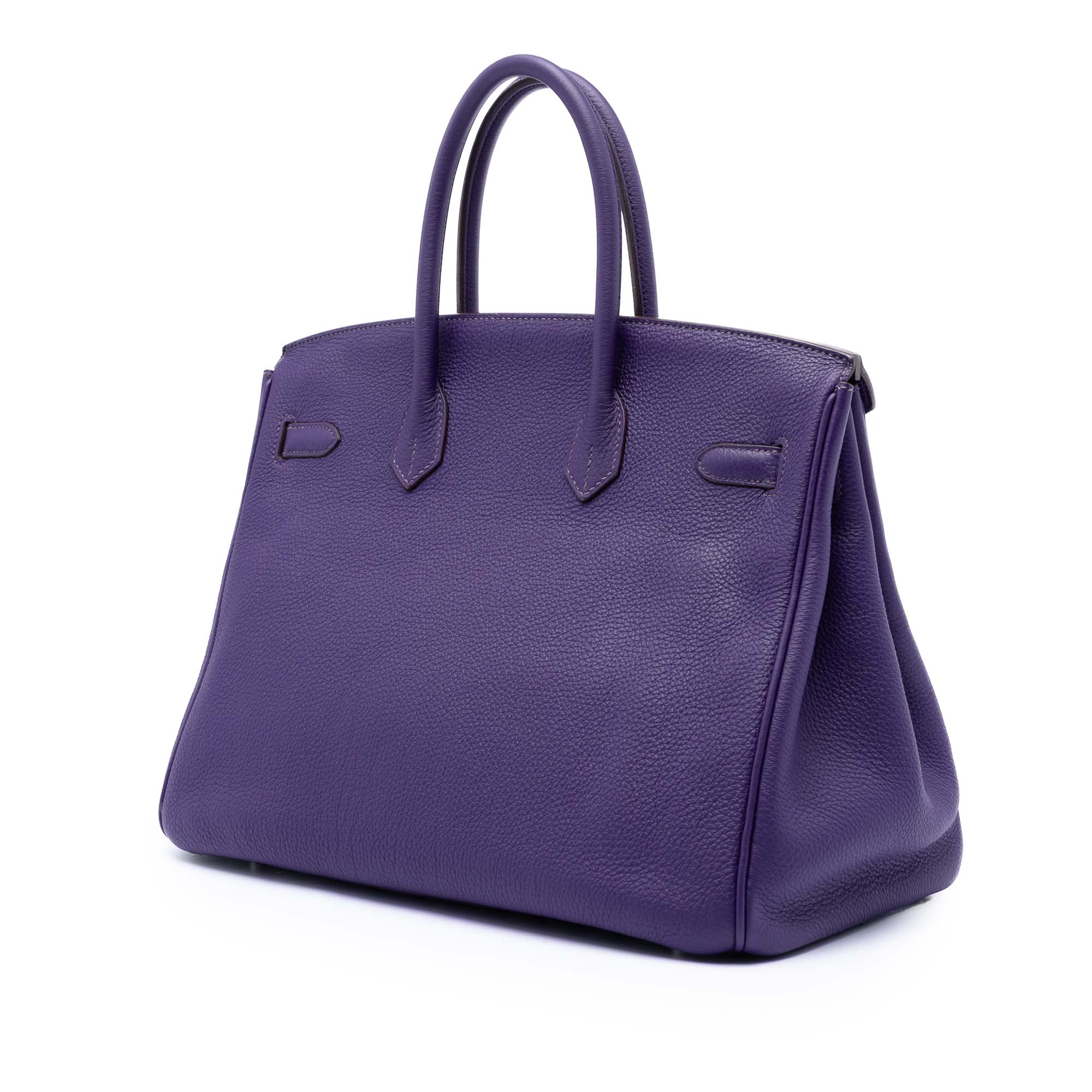 Birkin Handbag Purple Togo with Palladium Hardware 35 - Image 2