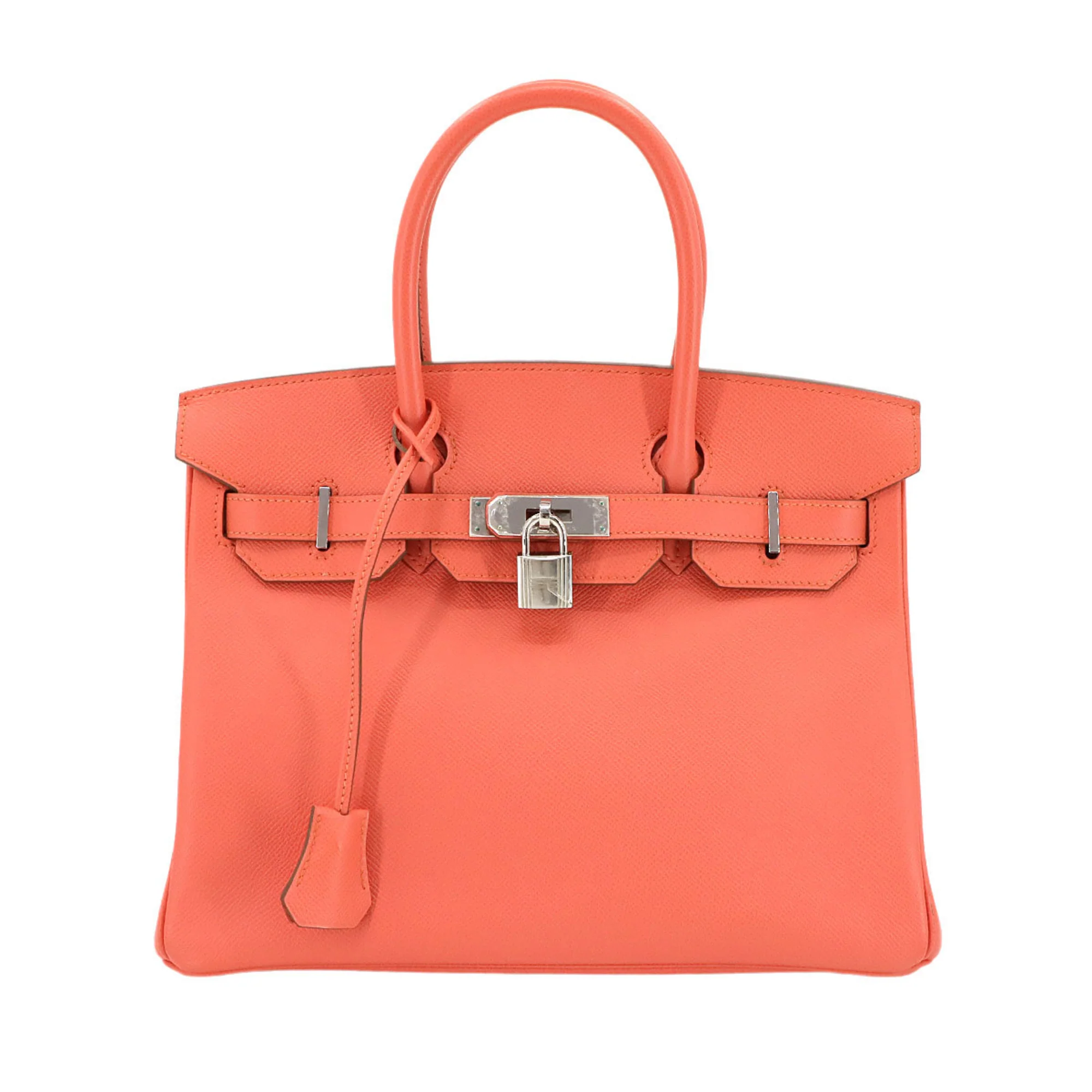 Birkin Handbag Red Epsom with Palladium Hardware 30