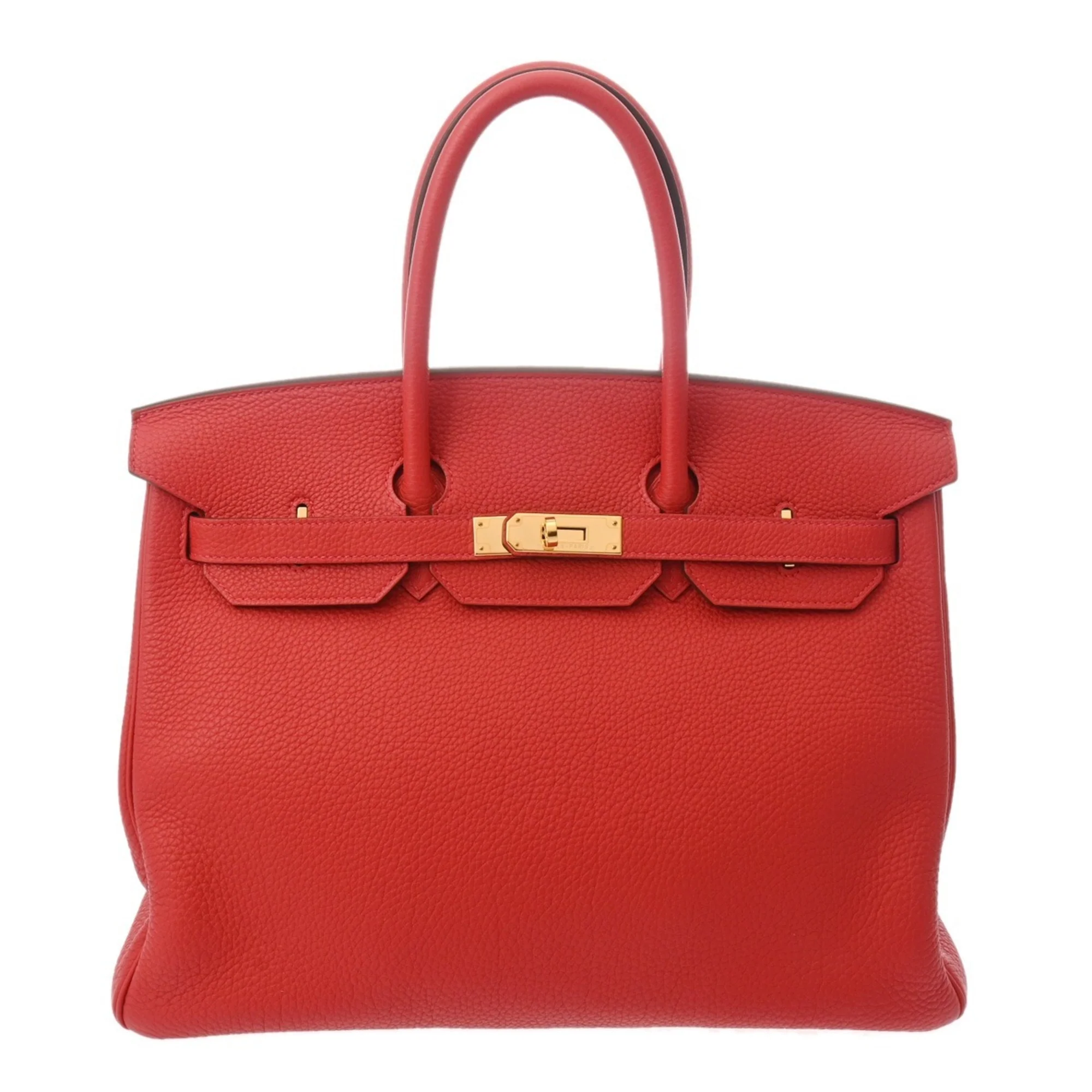 Birkin Handbag Red Togo with Gold Hardware 35 - Image 2