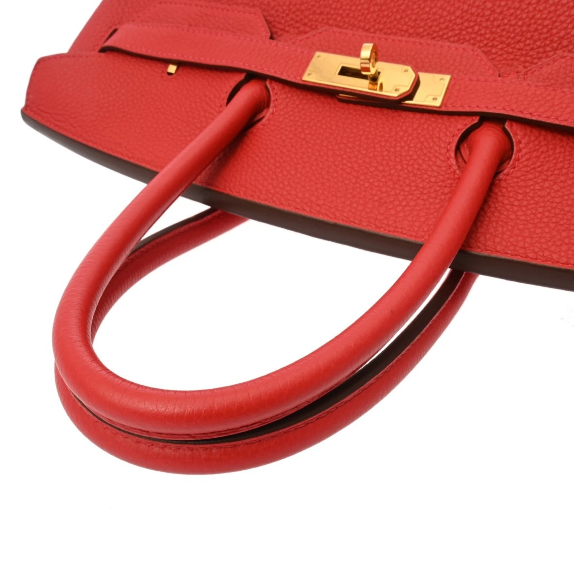 Birkin Handbag Red Togo with Gold Hardware 35 - Image 4