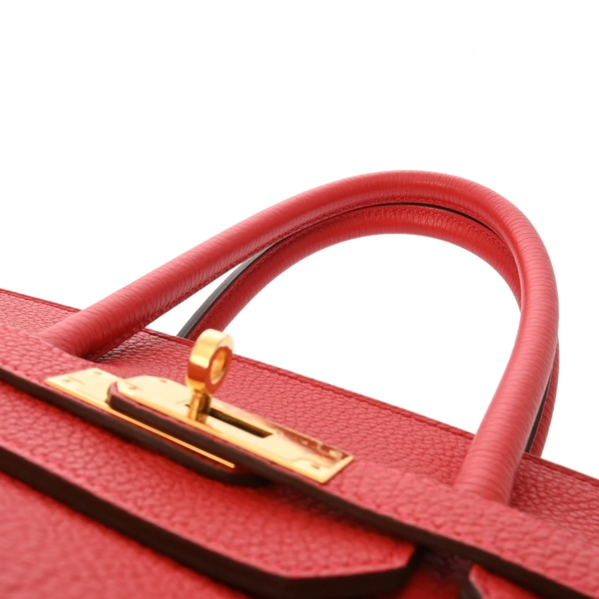 Birkin Handbag Red Togo with Gold Hardware 35 - Image 5