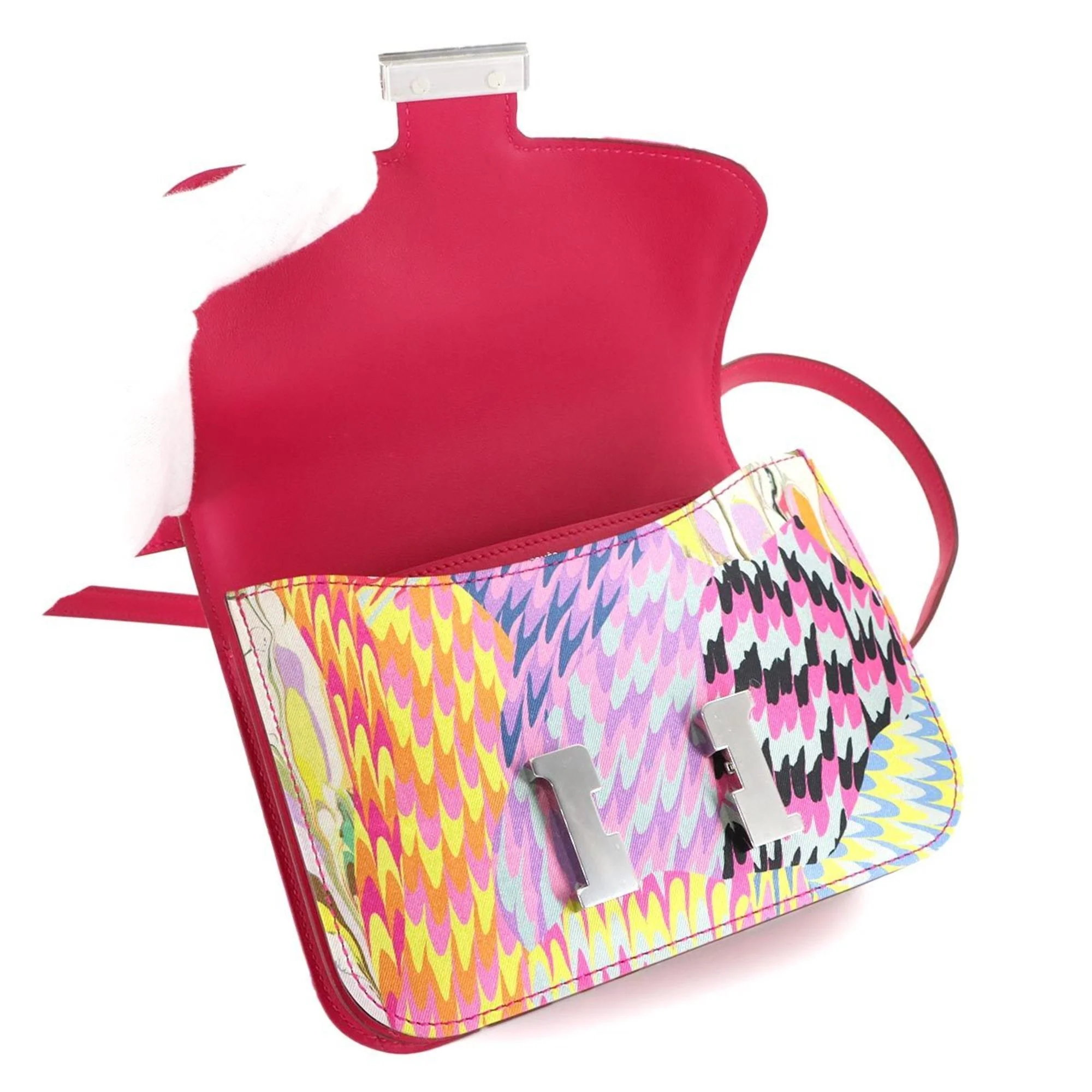 Constance Bag Limited Edition Marble Printed Silk 18 - Image 7
