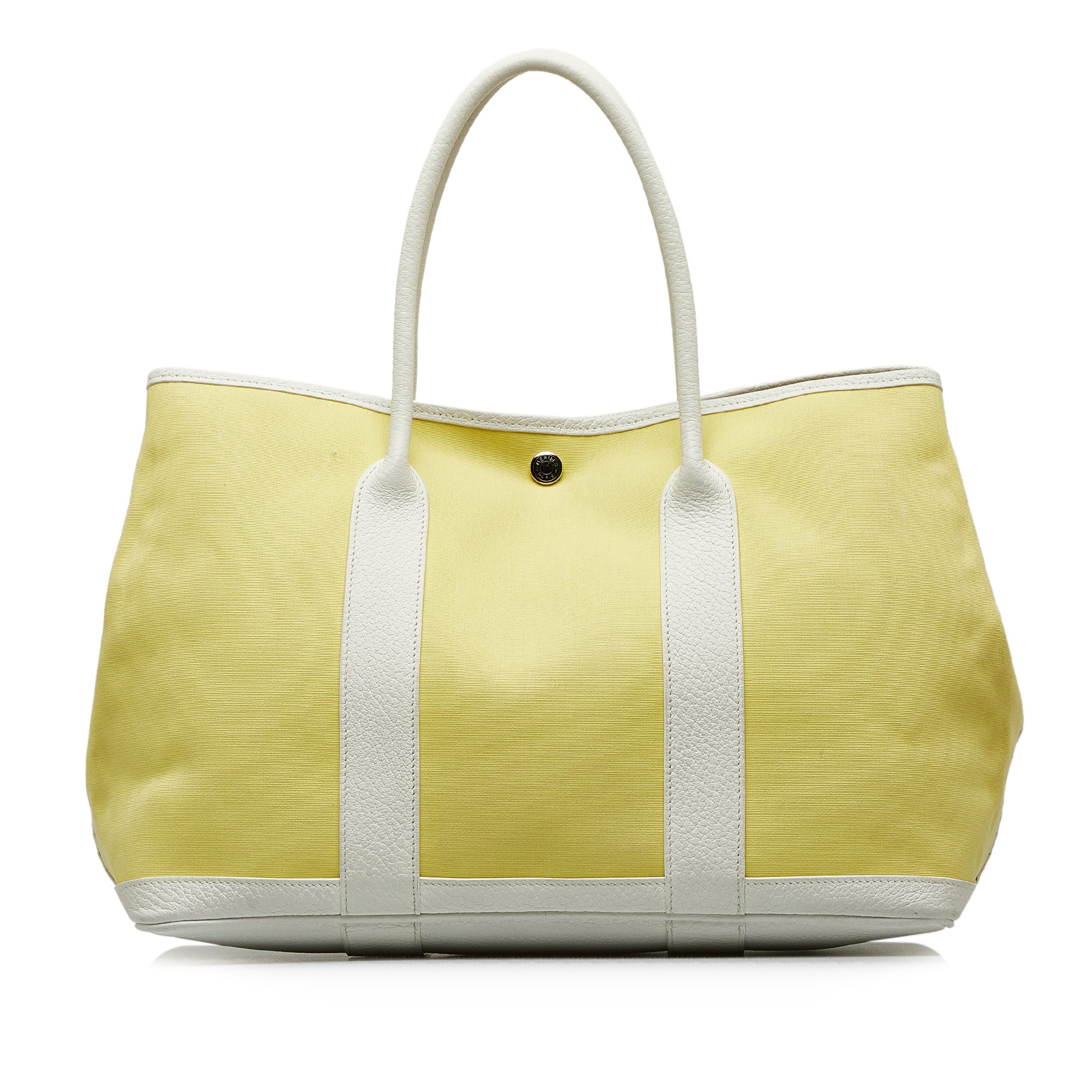 Garden Party Tote Toile and Leather 36 - Image 3