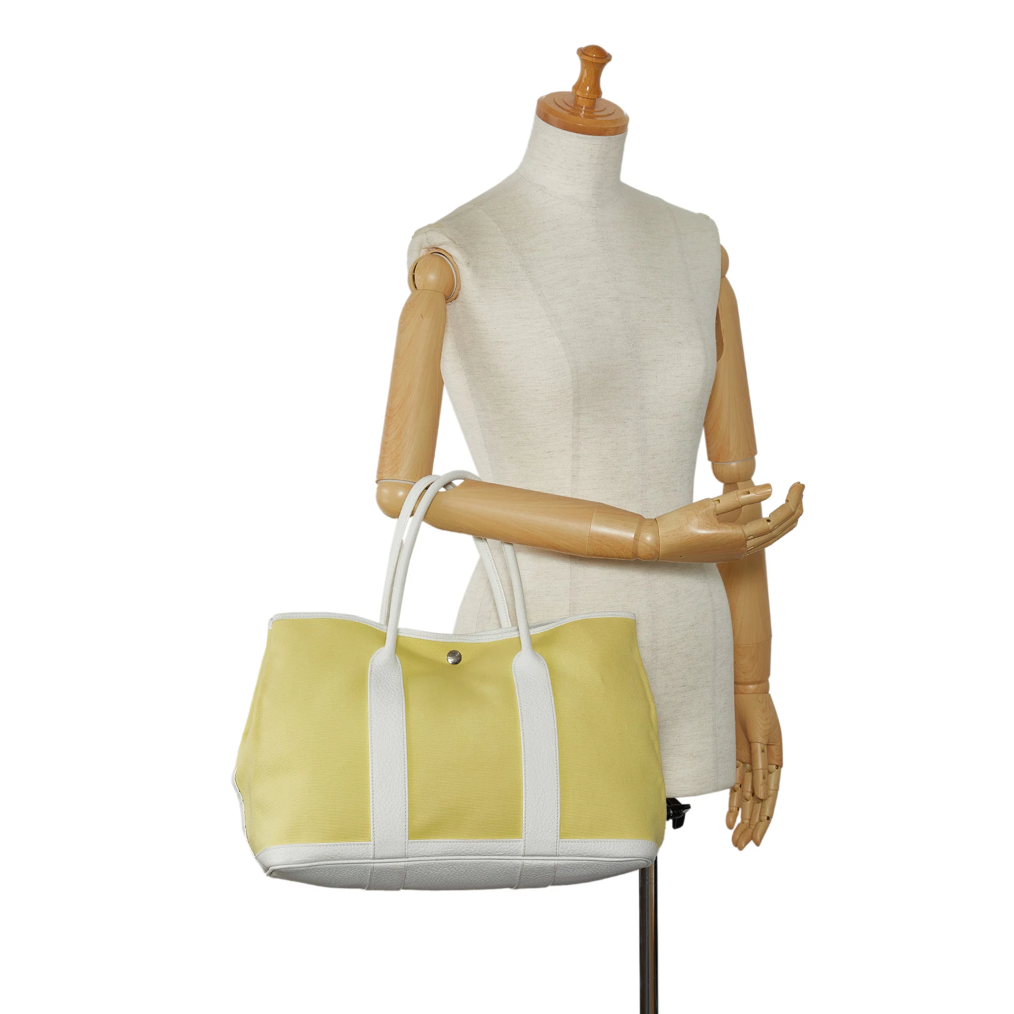 Garden Party Tote Toile and Leather 36 - Image 9