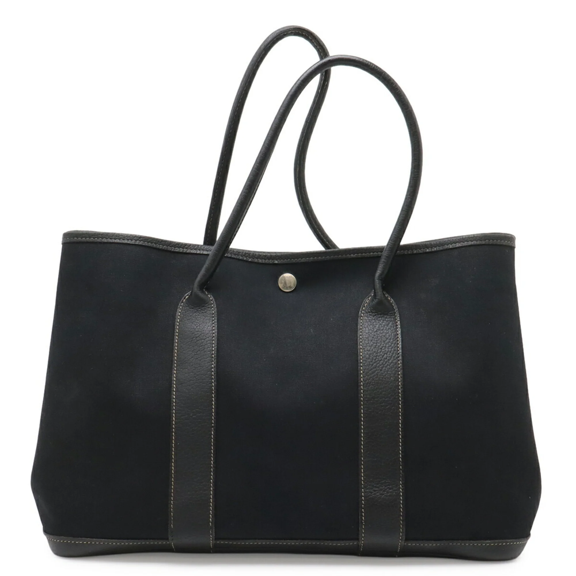Garden Party Tote Toile and Leather 36 - Image 2