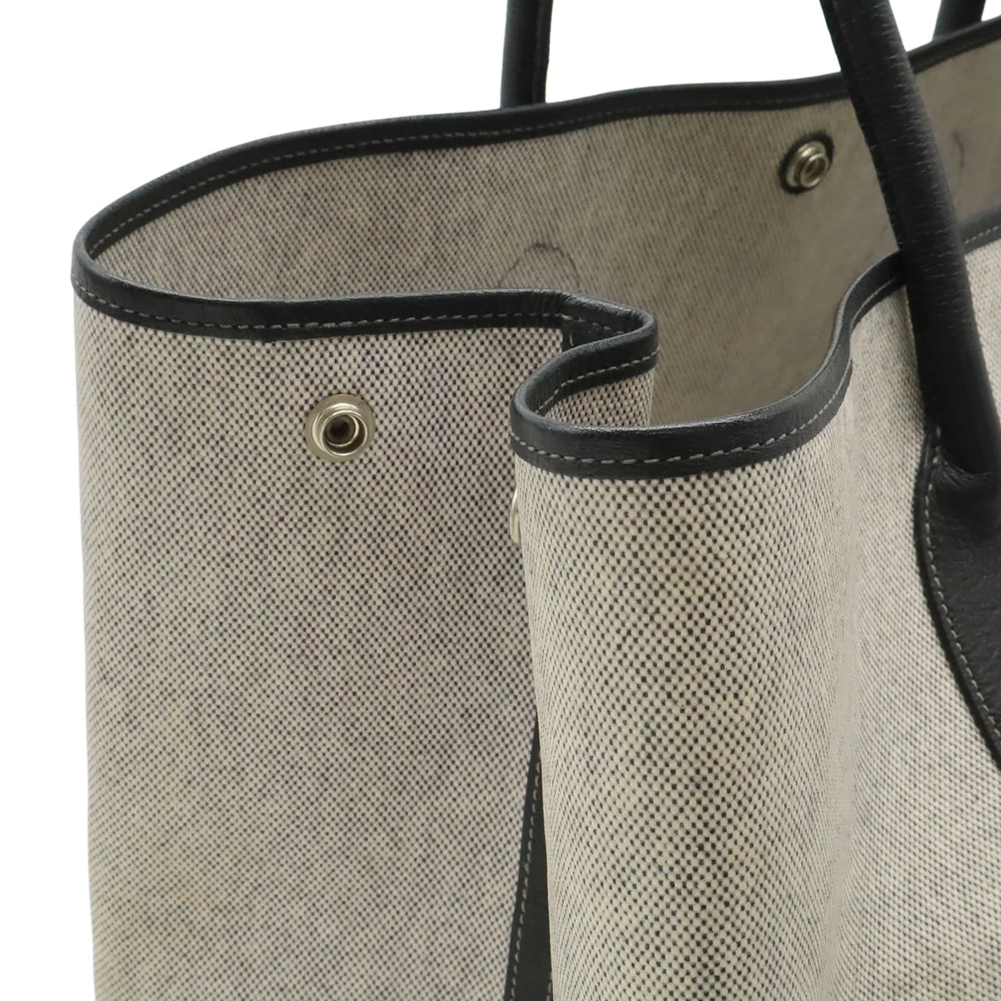 Garden Party Tote Toile and Leather 49 - Image 6