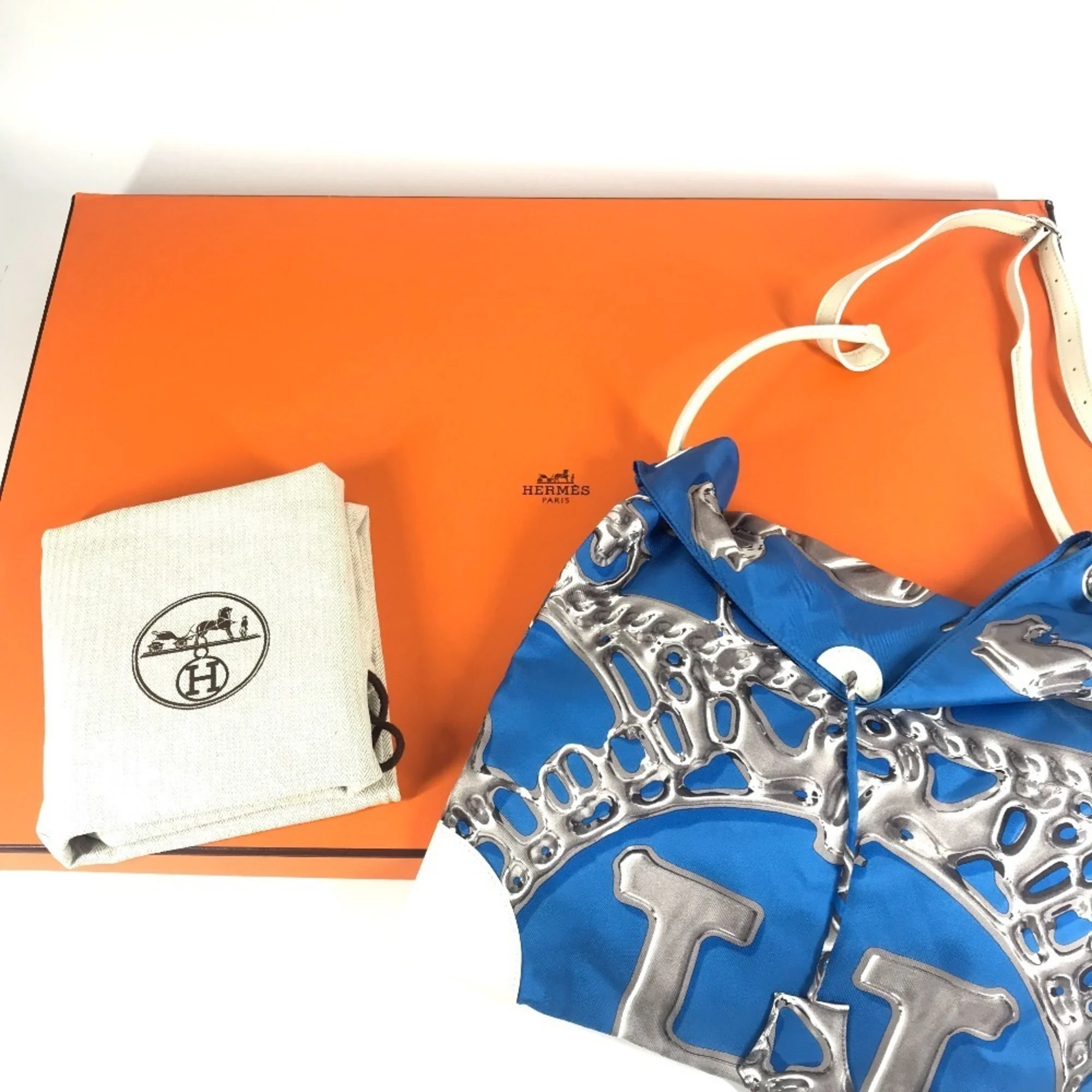 Silky City Bag Printed Silk and Leather GM - Image 9