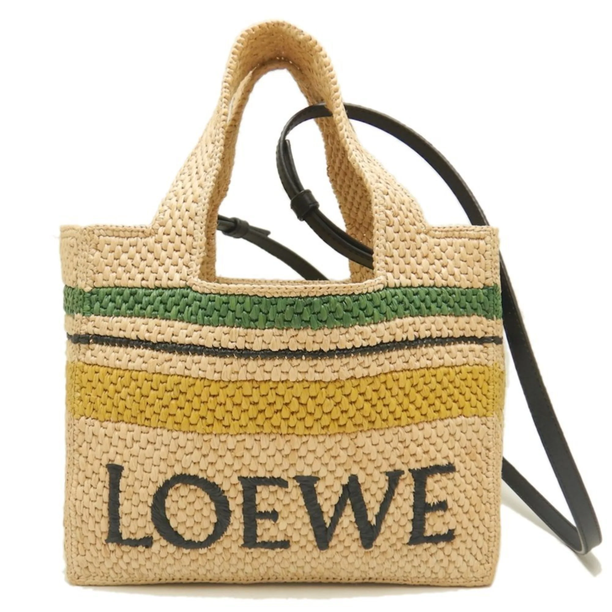 Paula's Ibiza Logo Convertible Tote Raffia Medium