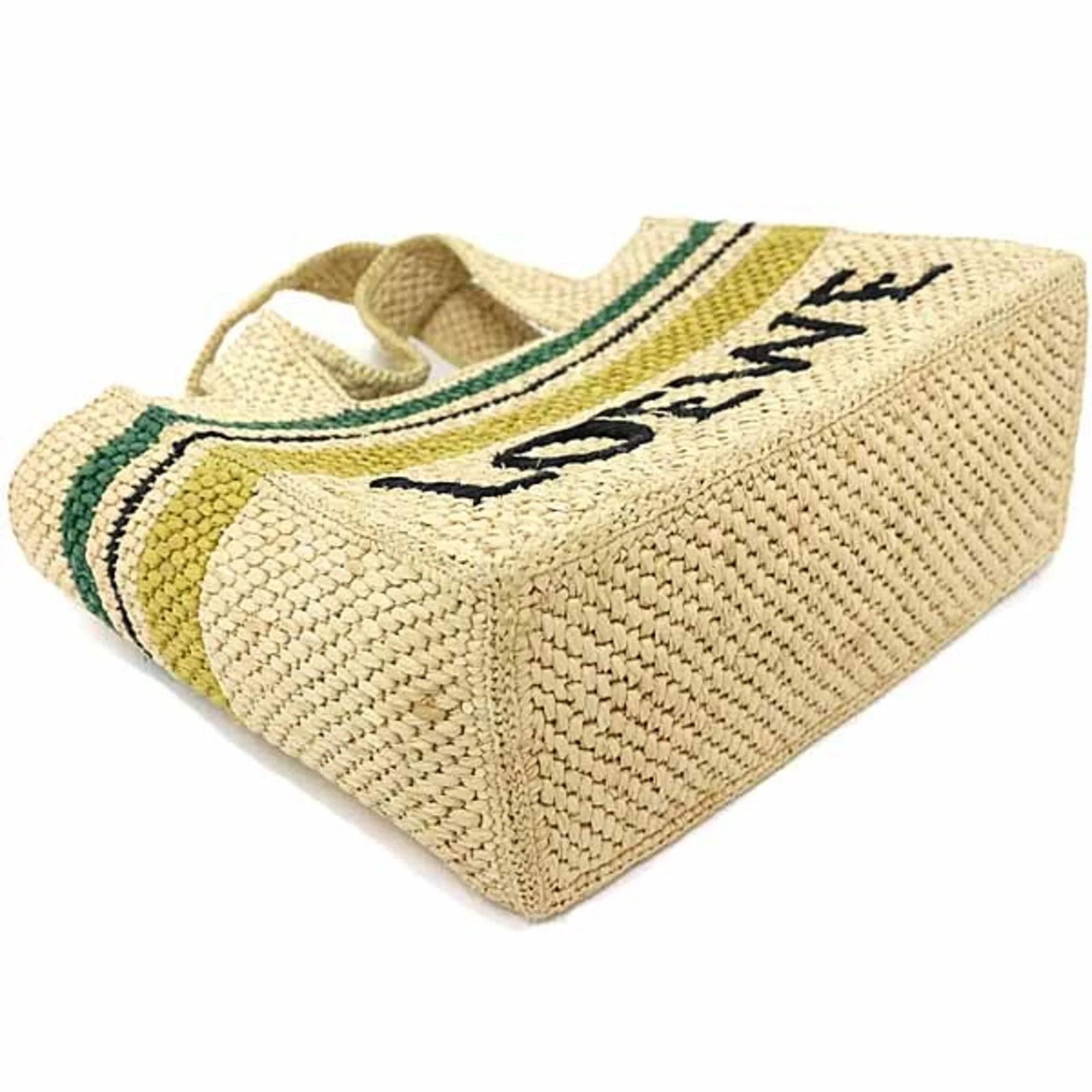 Paula's Ibiza Logo Convertible Tote Raffia Medium - Image 5