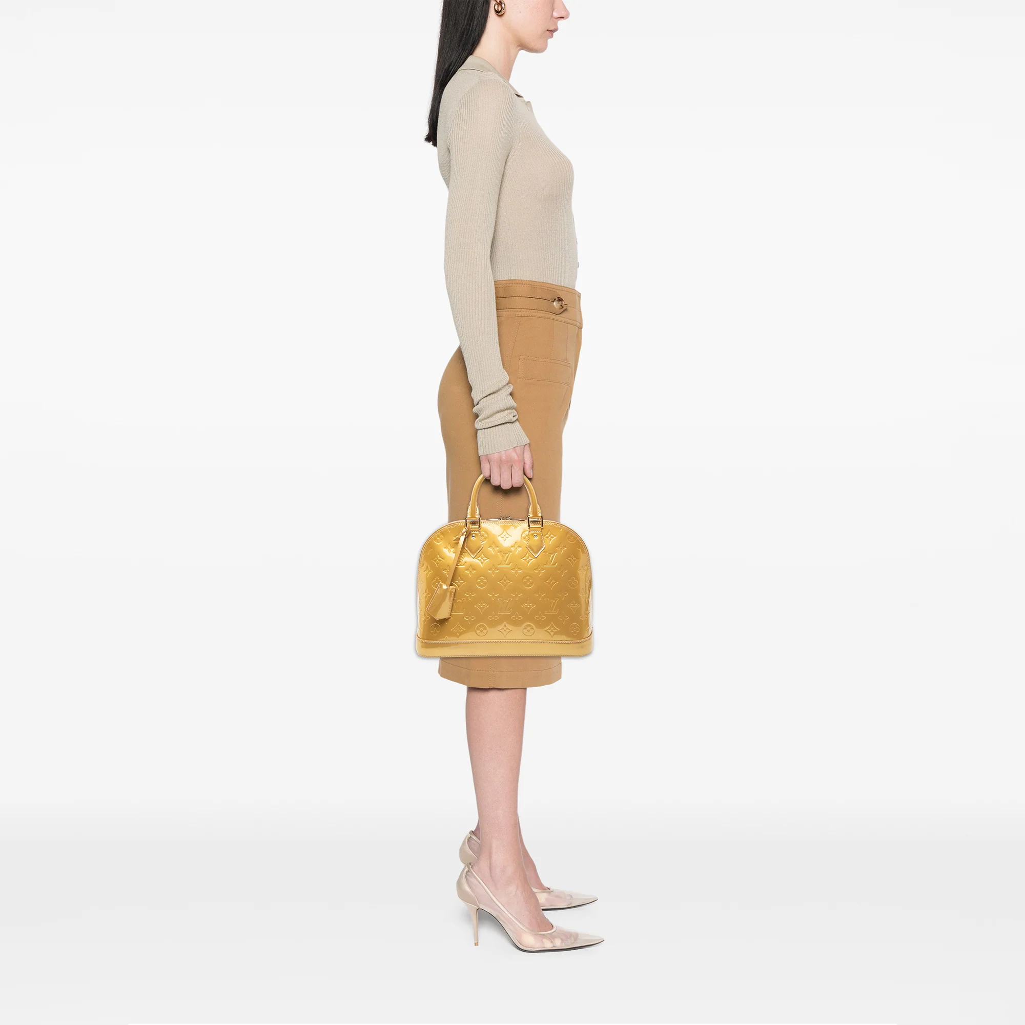 Alma Handbag Monogram Vernis PM - Image 7