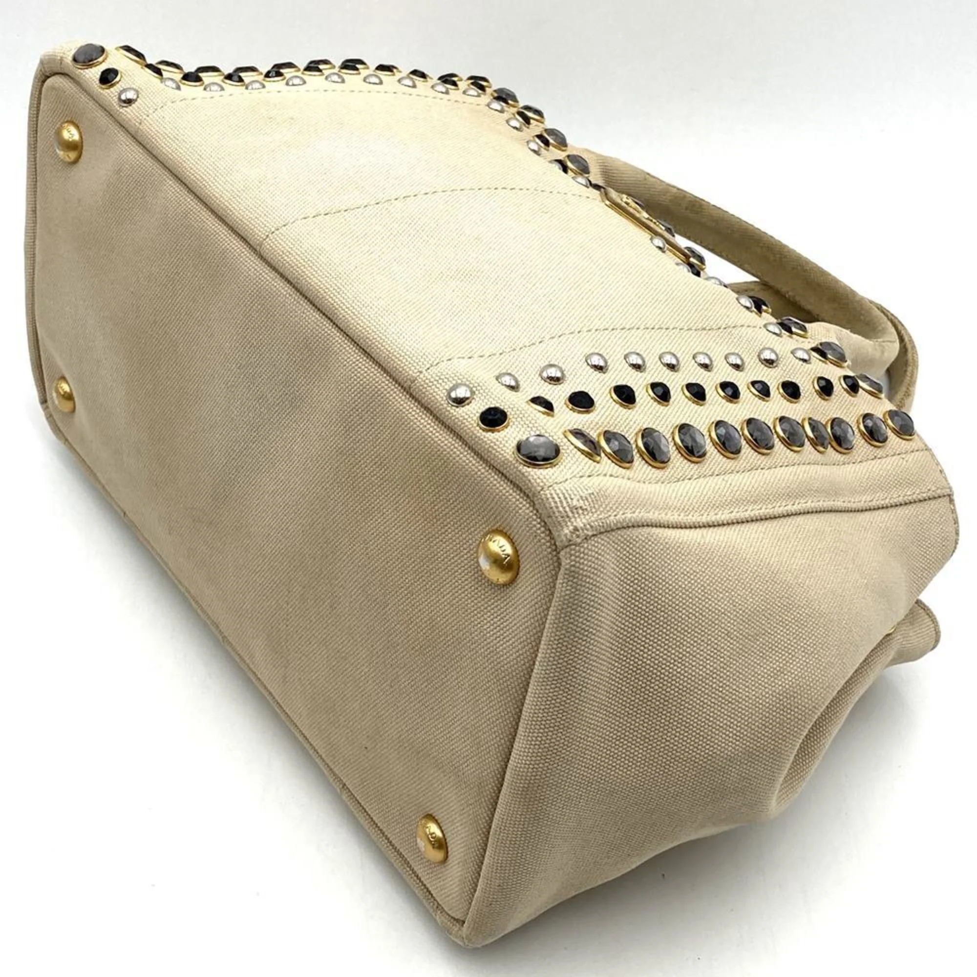 Canapa Convertible Tote Rhinestone Embellished Canvas Medium - Image 4