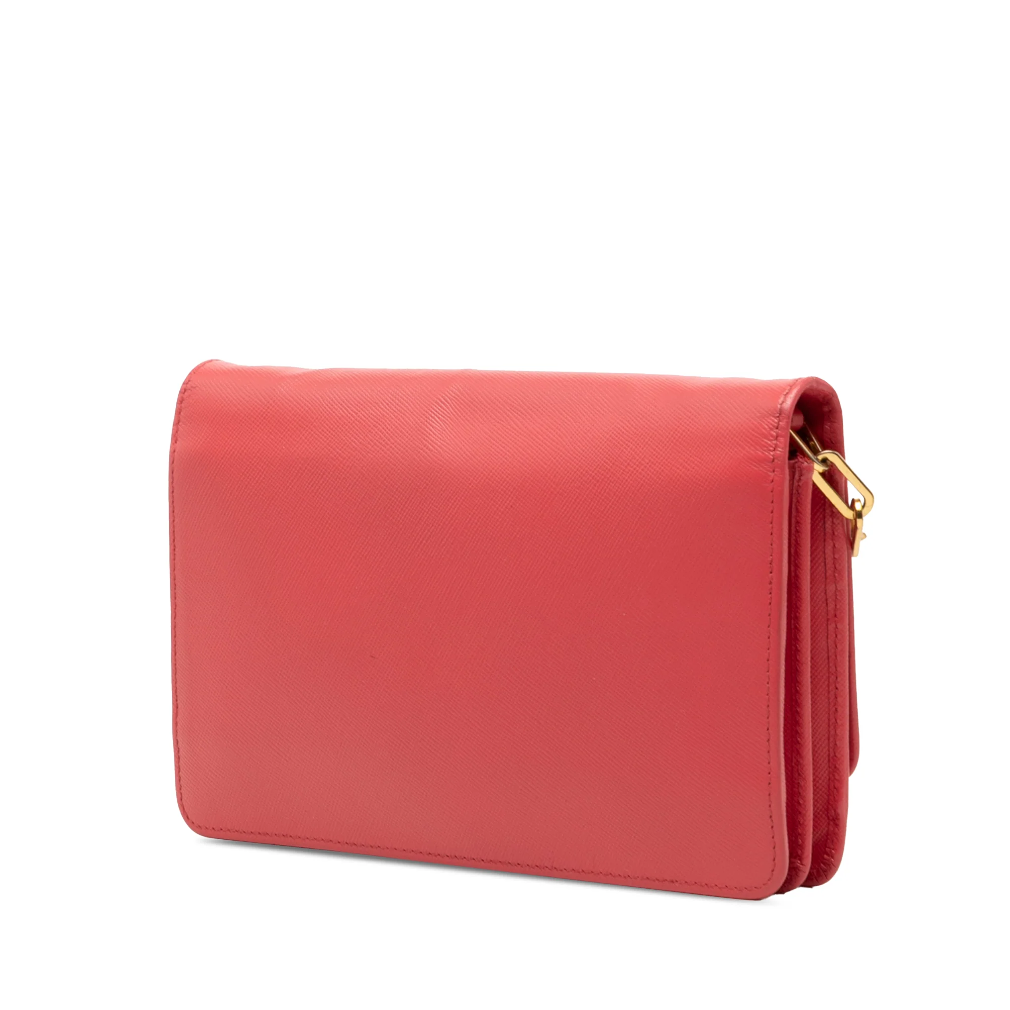 Chain Wallet Crossbody Saffiano Leather - Image 2