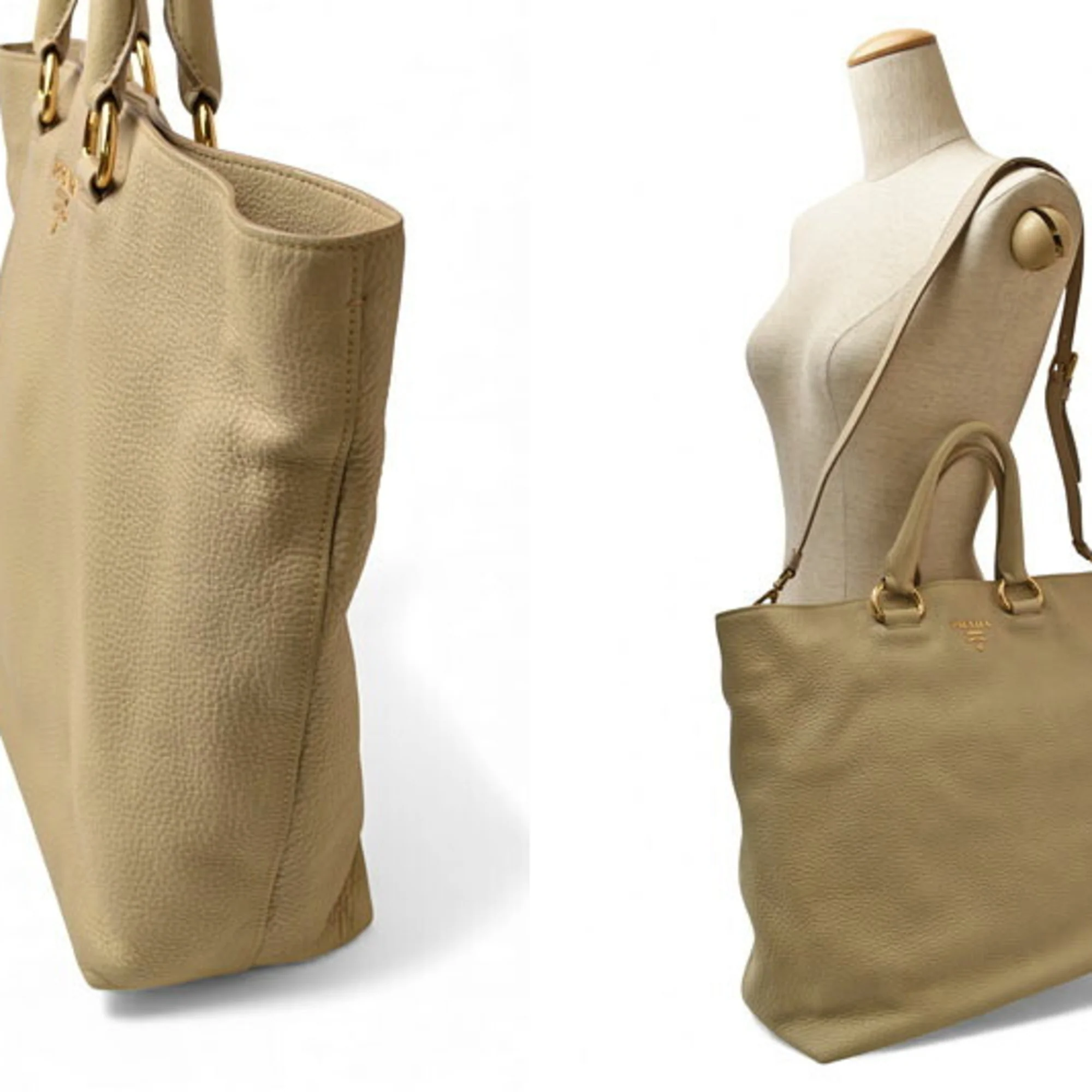 Convertible Shopper Tote Vitello Daino Large - Image 3