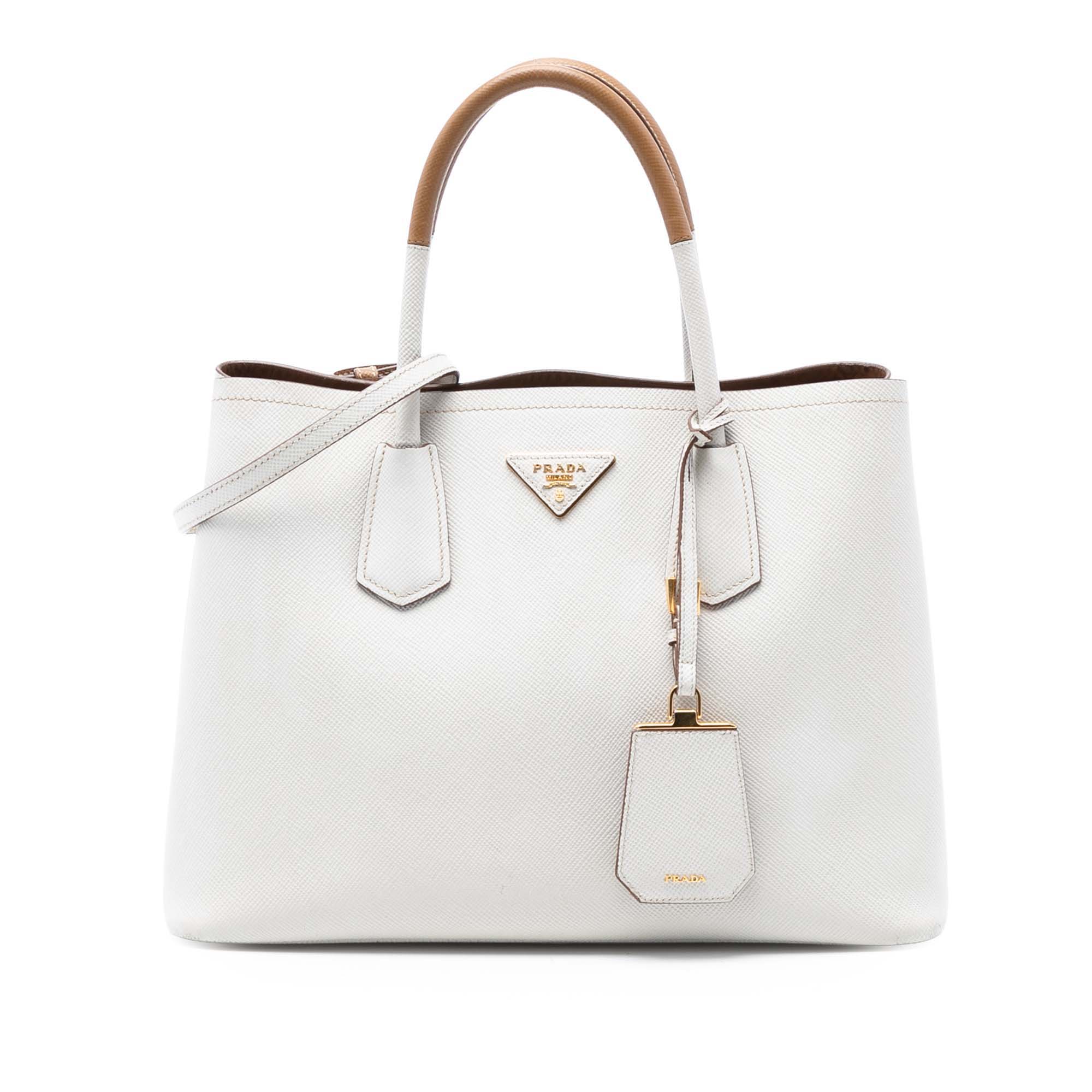 Cuir Double Tote Saffiano Leather Medium