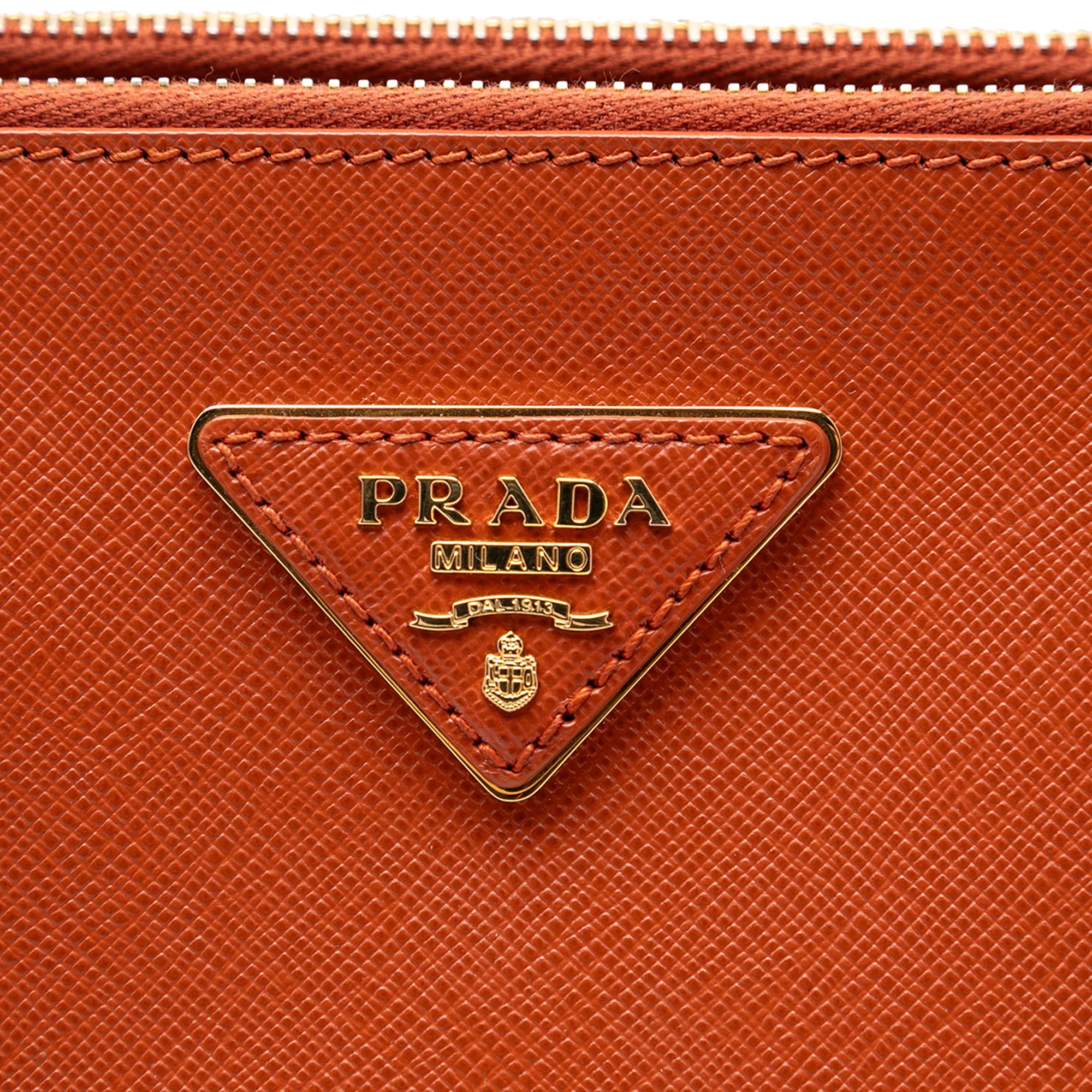 Double Zip Lux Tote Saffiano Leather Large - Image 5