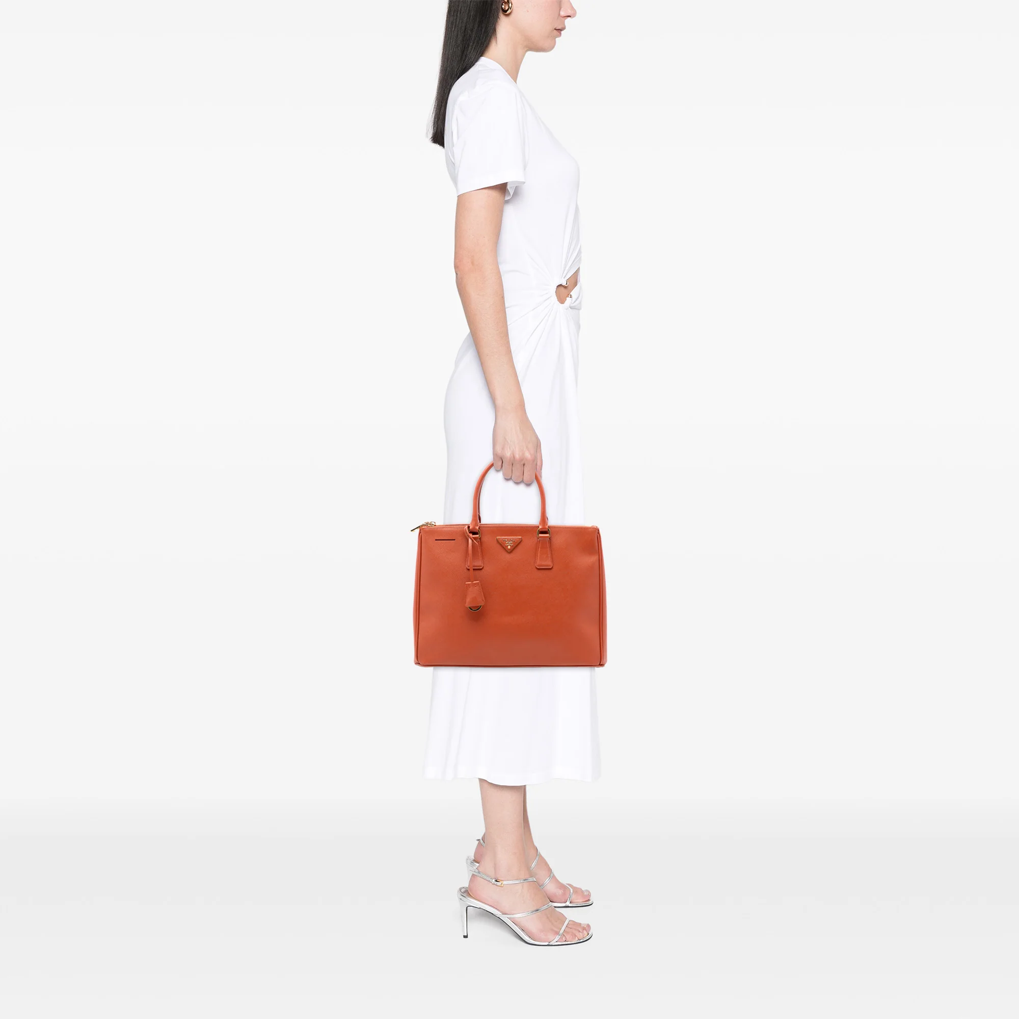 Double Zip Lux Tote Saffiano Leather Large - Image 6
