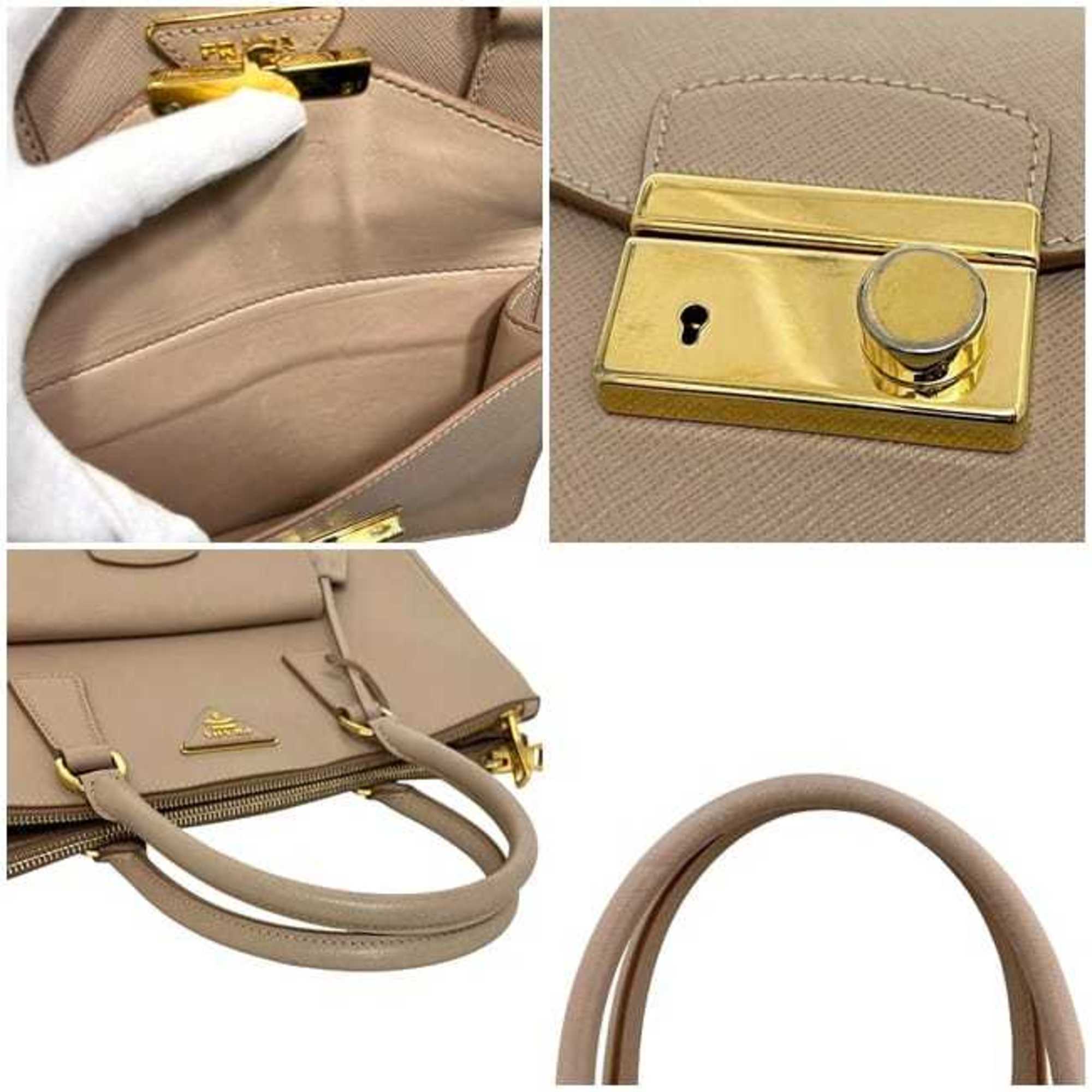 Front Pocket Double Zip Lux Tote Saffiano Leather Medium - Image 9