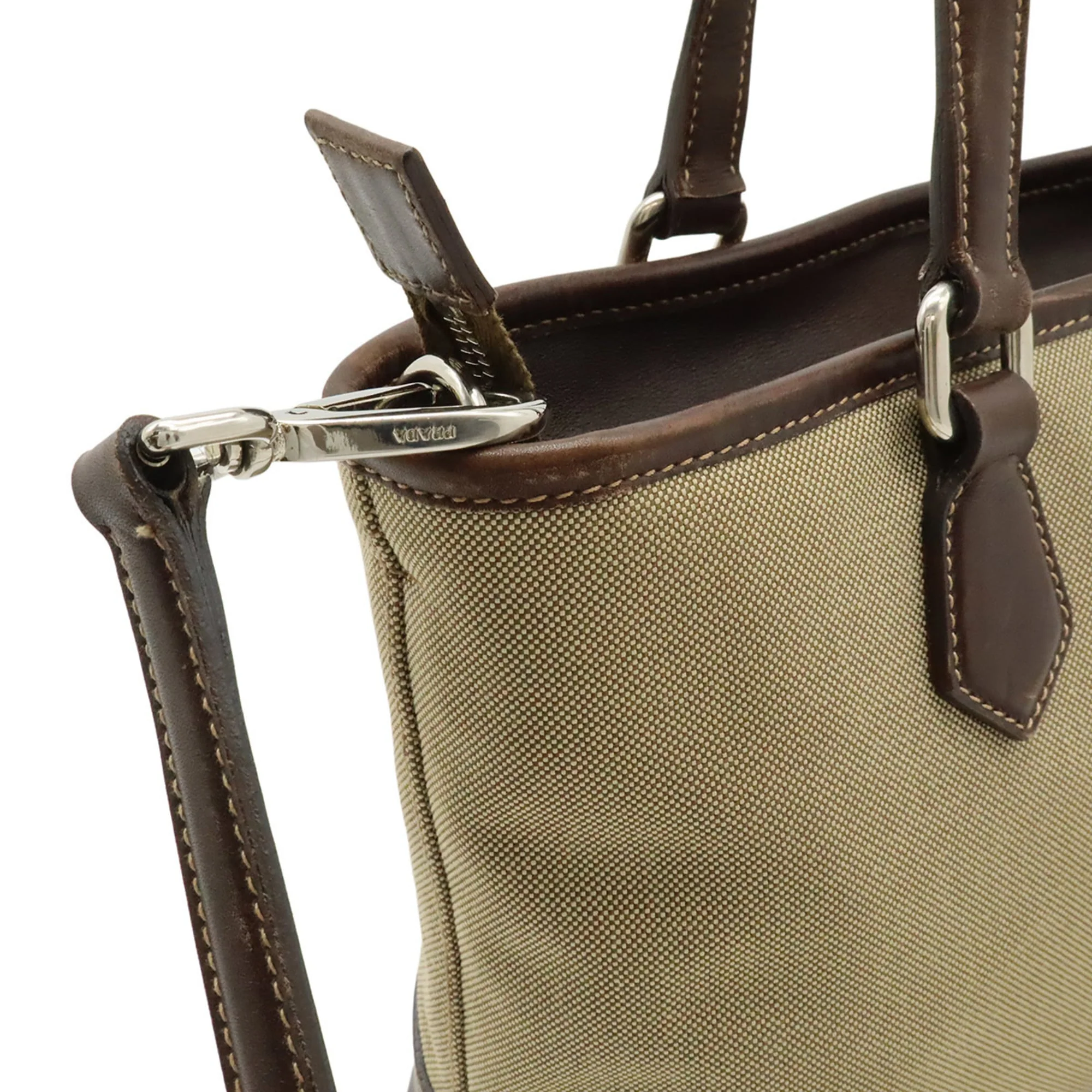 Logo Convertible Tote Canvas with Leather Medium - Image 8